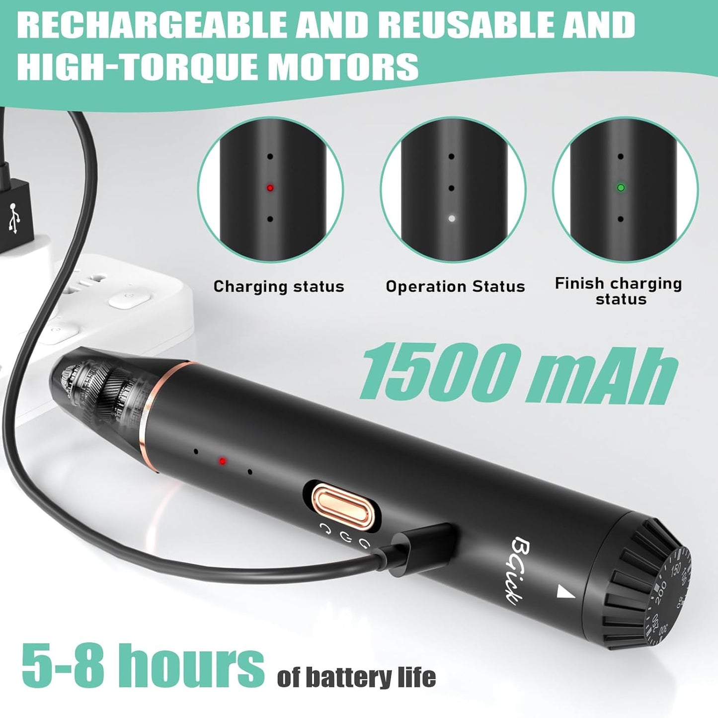 Upgraded Resin Mixer, Handheld Rechargeable Mixer with Minimizing Bubbles,Epoxy Resin Mixer for Resin, Silicone Mixing, Resin Molds, DIY Crafts (Included 4 pcs Paddles) (White)