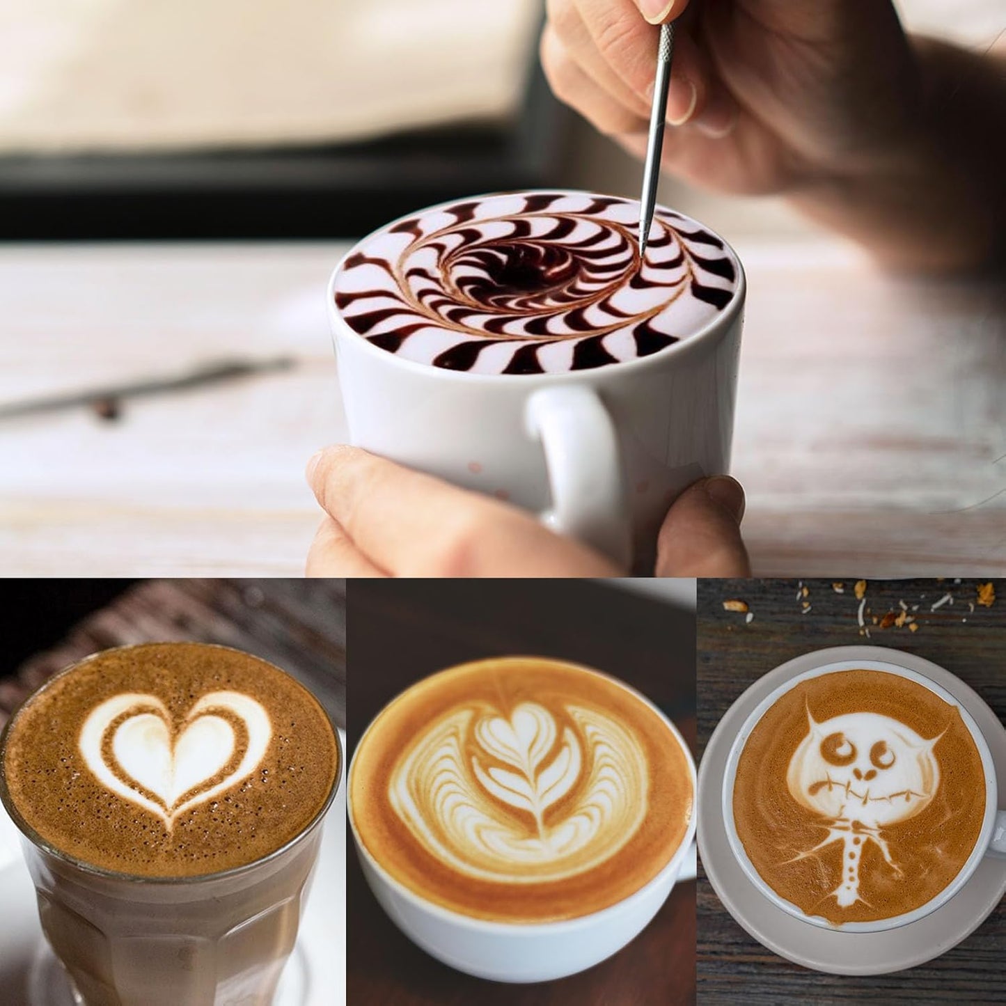 Milk Frothing Pitcher, 14oz 400ml Stainless Steel Milk Frother Cup Steaming Pitcher, Coffee Bar Cappuccino Espresso Machine Accessories Barista Tools, Metal Milk Jug with Latte Art Pen