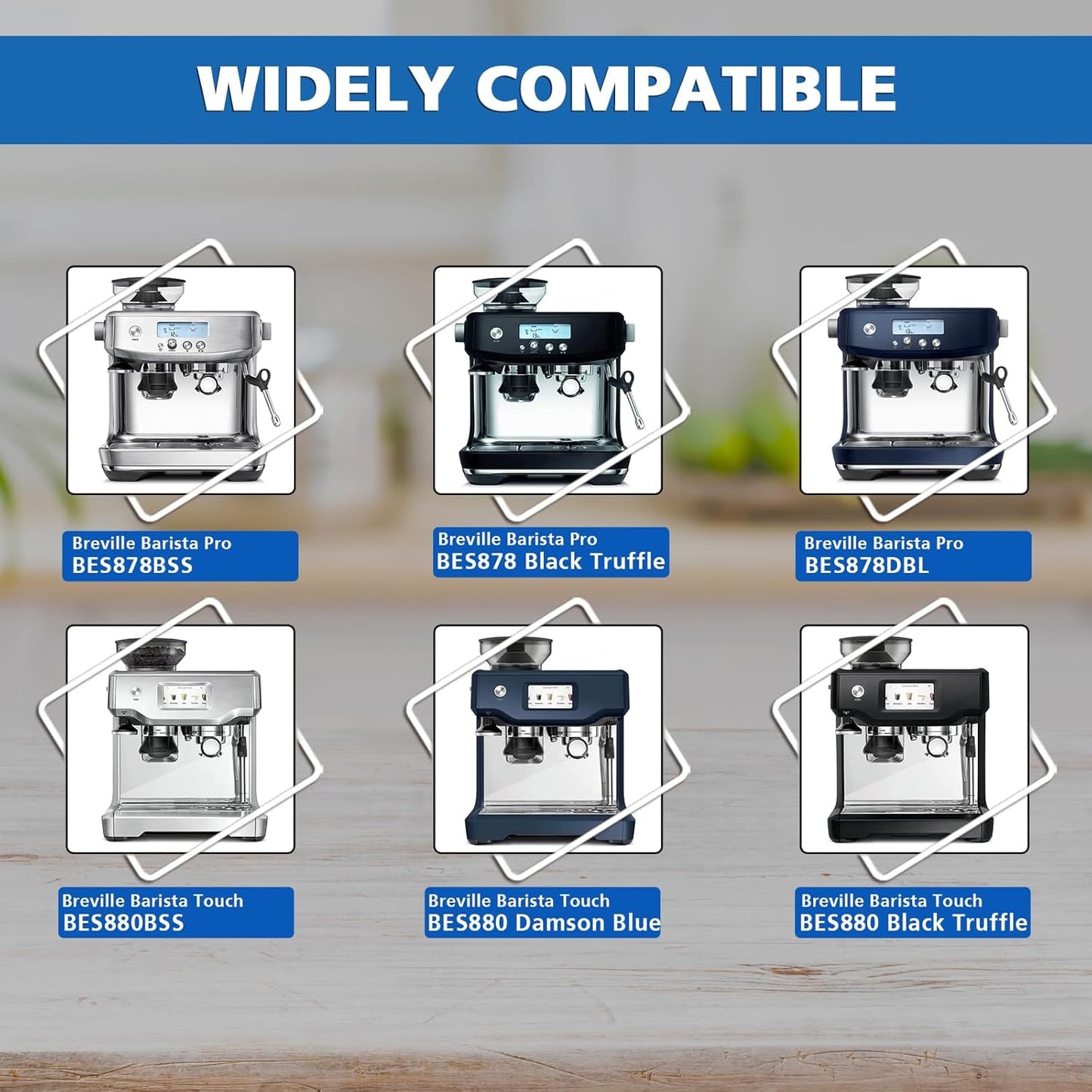 Replacement Water Filter for Breville Barista Touch Espresso Machine BES880, Barista Pro BES878, Oracle Touch BES990, Oracle BES980 & Dual Boiler BES920 Bambino ClaroSwiss Sage, 2 Pack, BES008WHT0NUC1