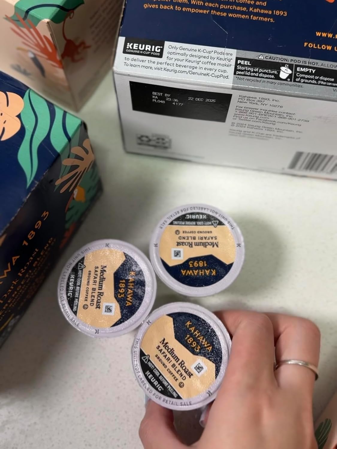 Kahawa 1893 Variety Pack Coffee K-Cup Pods - Safari & Serengeti Blend (40 Count) - As Seen on Shark Tank, 2 Boxes Medium Roast + 2 Boxes Dark Roast, Ethically & Sustainably Sourced