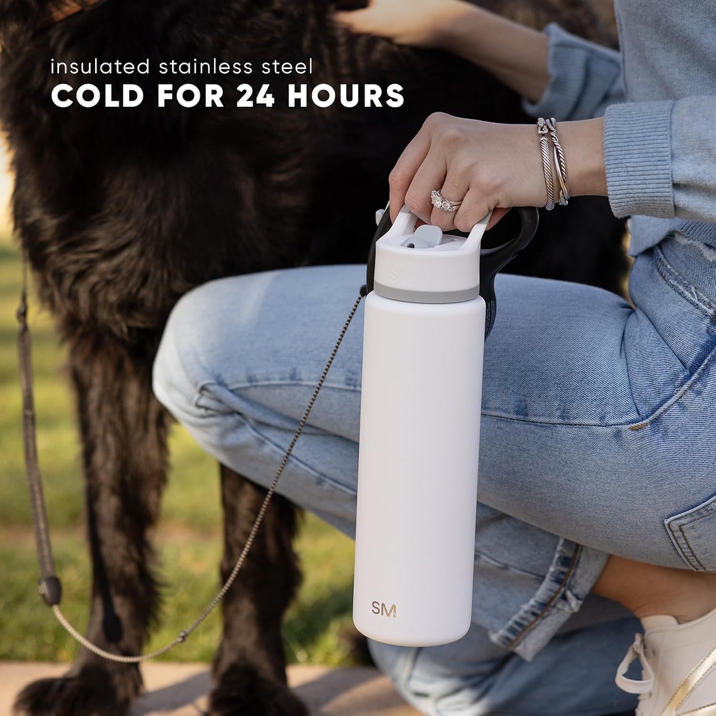 Simple Modern Water Bottle with Straw Lid | Vacuum Insulated Stainless Steel Metal | Reusable Leak Proof BPA-Free Cup for School | Summit Collection | 22oz, Berry Twist
