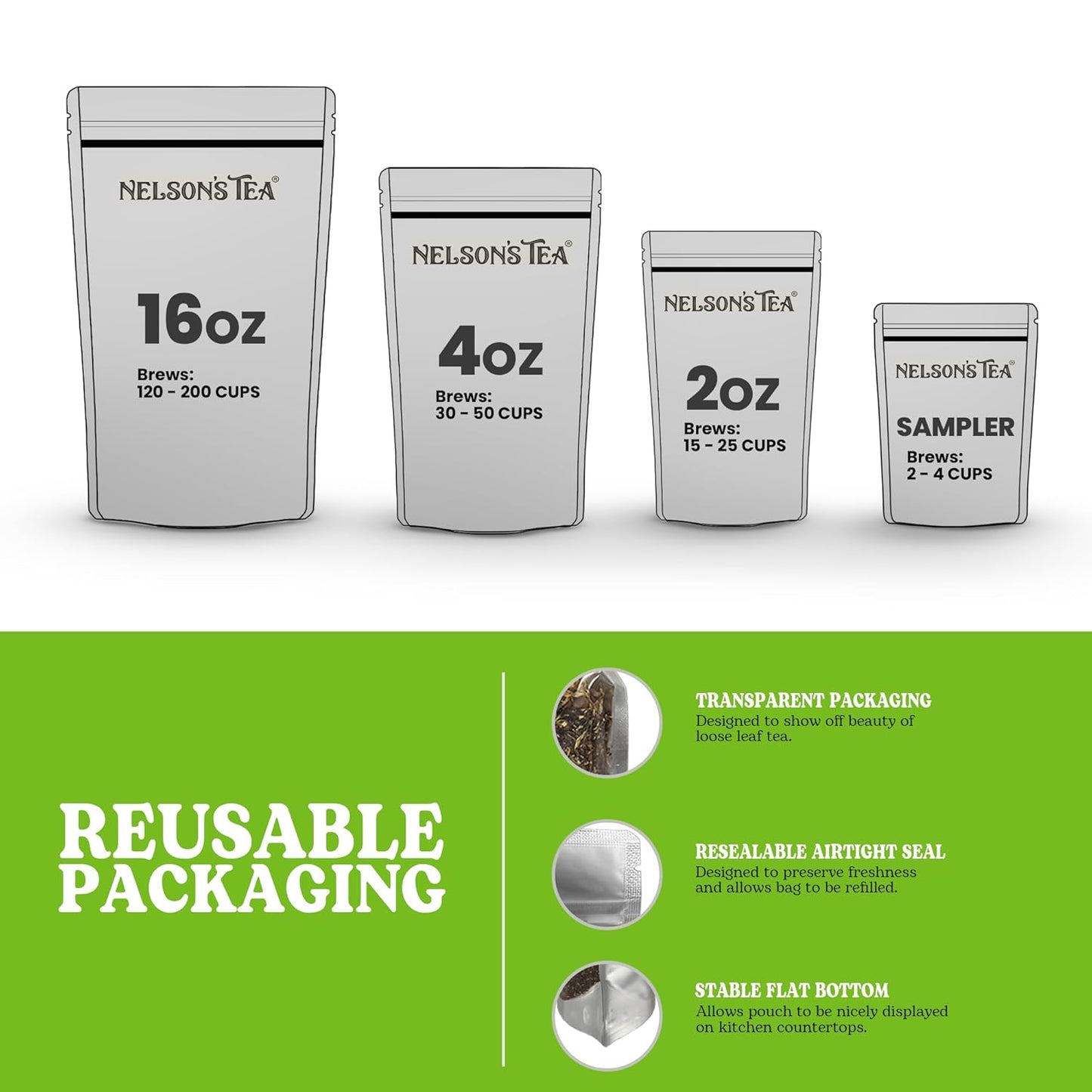 Nelson's Tea Really Root Beer - Sarsaparilla Root Herbal Loose Leaf Tea; Blend of Flavors like Sarsaparilla and Burdock, and More! - 16 oz