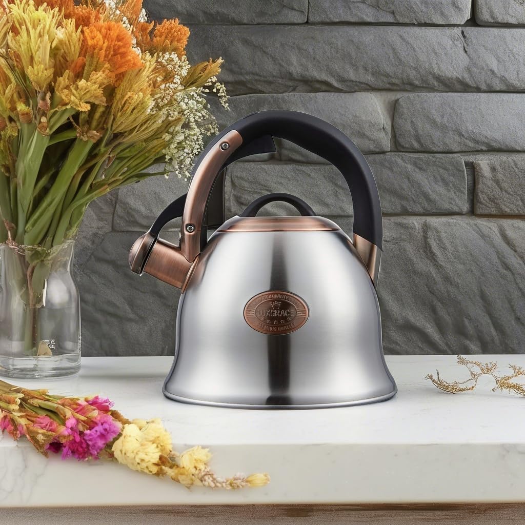 Tea Kettle -2.2 Quart Tea Kettles Stovetop Whistling Teapot Stainless Steel Tea Pots for Stove Top Whistle Tea Pot