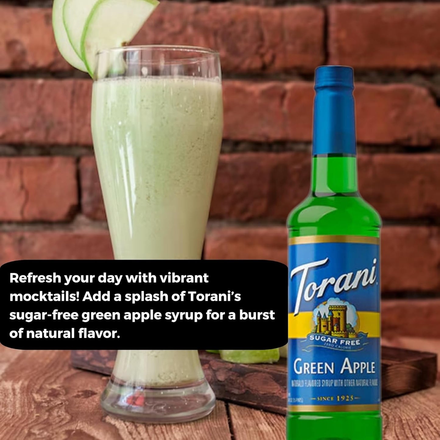 Jimoco® Syrup Pump Dispenser + Torani® Sugar Free Green Apple Syrup, 25.4 oz - Coffee Syrup Pump & Flavoring Bundle