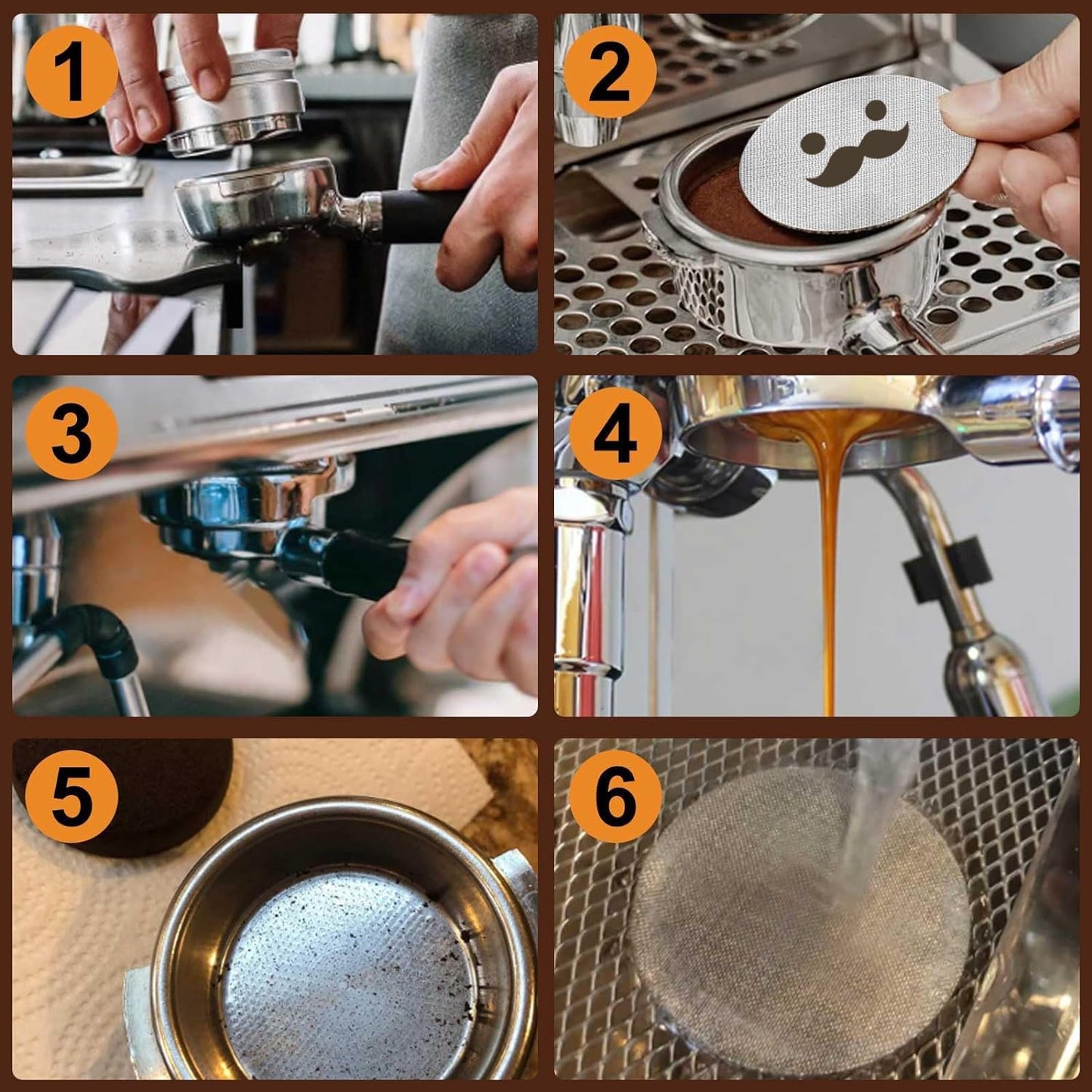 51mm Espresso Puck Screen, Lower Shower Screen, Metal Coffee Reusable Filter for 51mm Espresso Portafilter Basket, 1.7 Thickness(Happy)