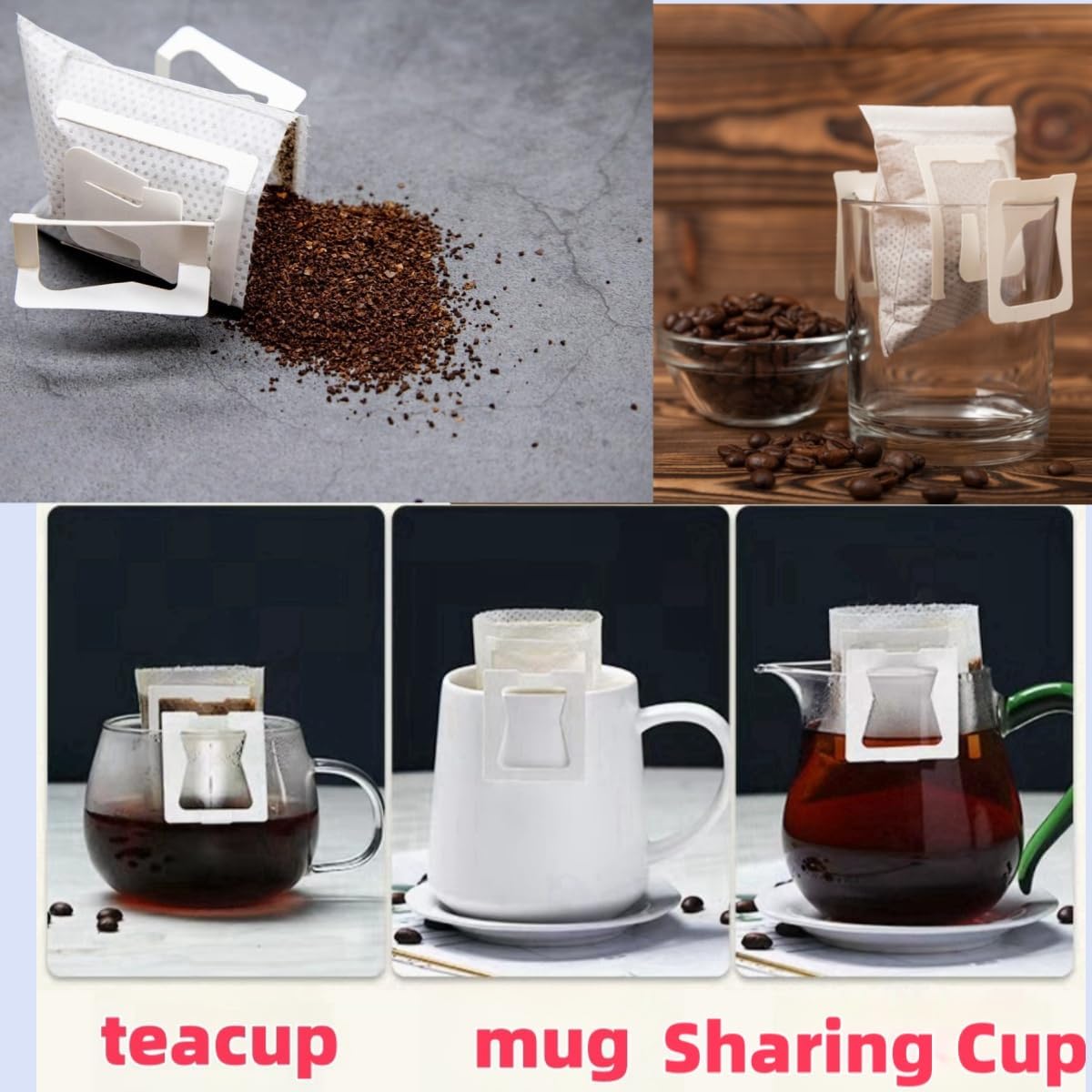 Coffee Filter Bag，Coffee Tea Bag，Drip Bag Coffee ，Suitable for Single Cup, Office, and Outdoor Use With Ease(100)
