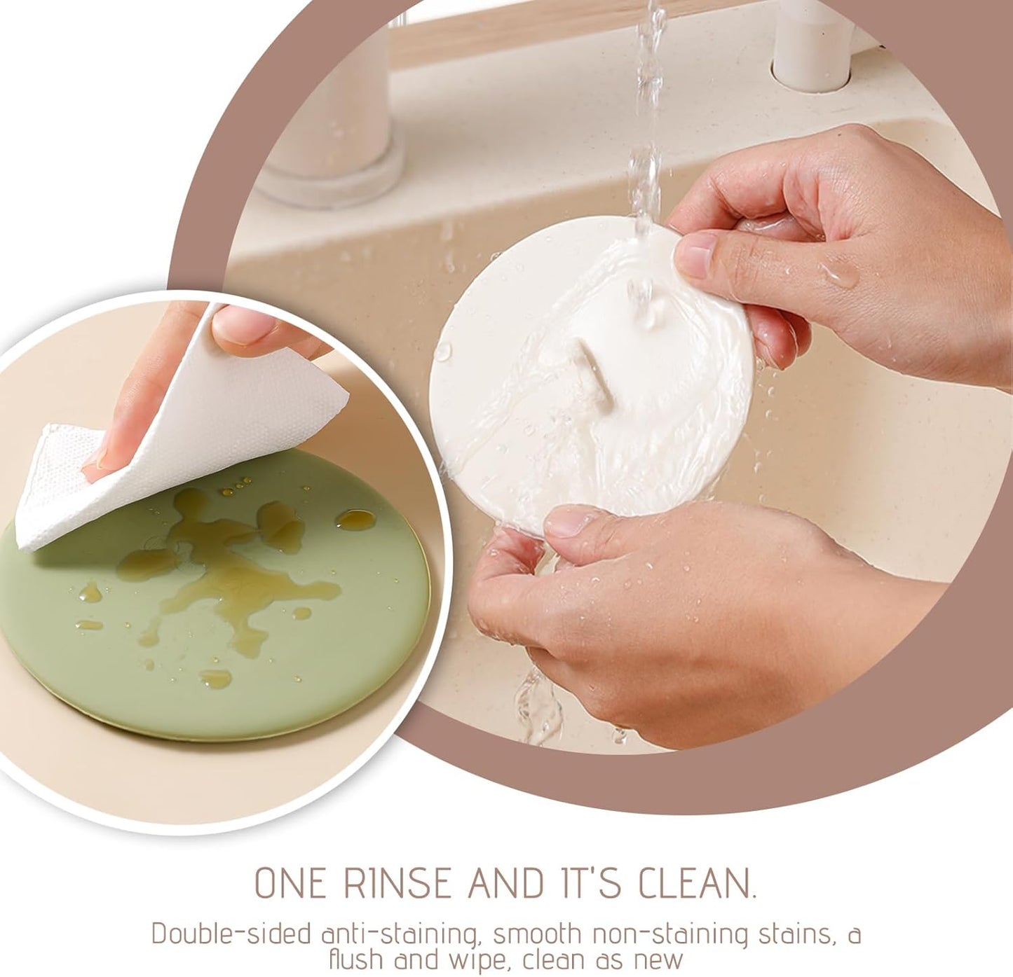 Silicone Cup Lids Silicone Cup Covers 6color Design, Food Grade Anti-dust Airtight Seal Lids for Mugs, Tea Cups, Coffee Cup 3pcs (G+W+B)