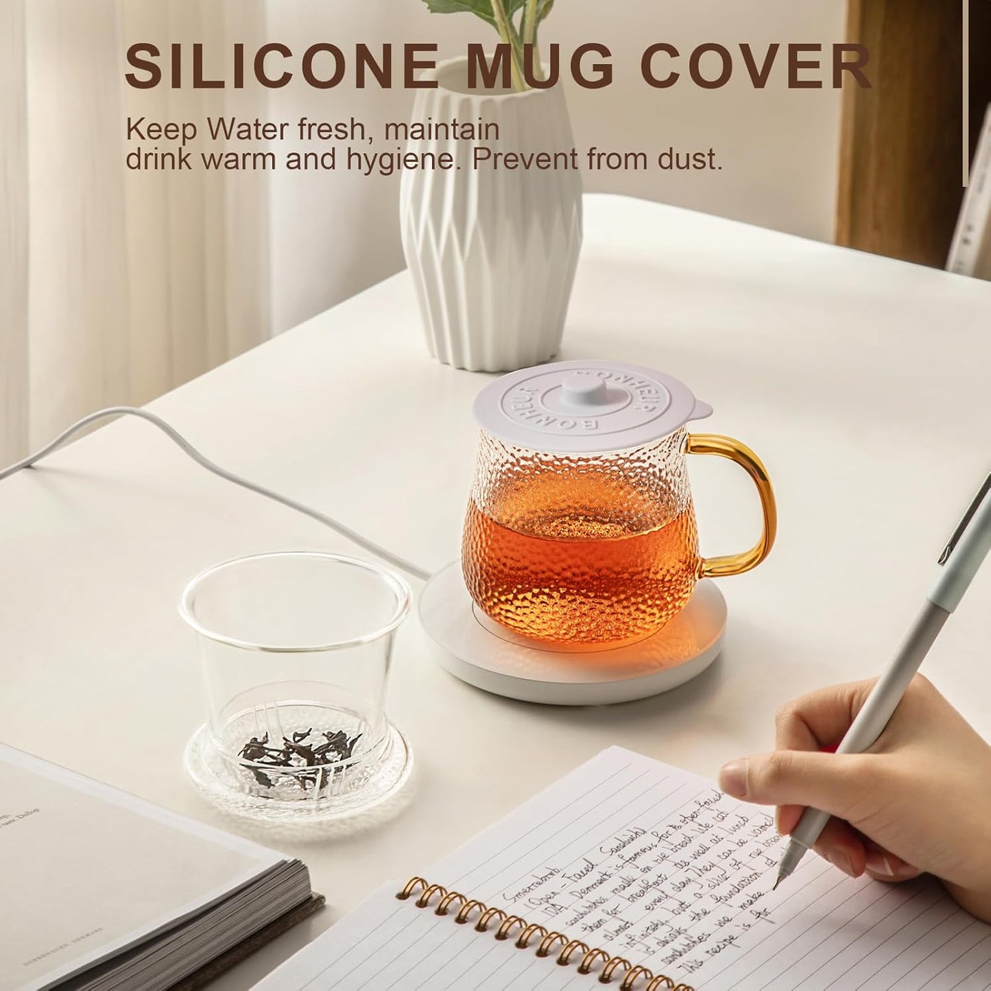 Silicone Cup Covers (Set of 3) ， Multicolored Silicone Lids for Mugs, Cups, Tea Pots,Flexible Mug Covers，Hot Cup Lids for Coffee & Tea