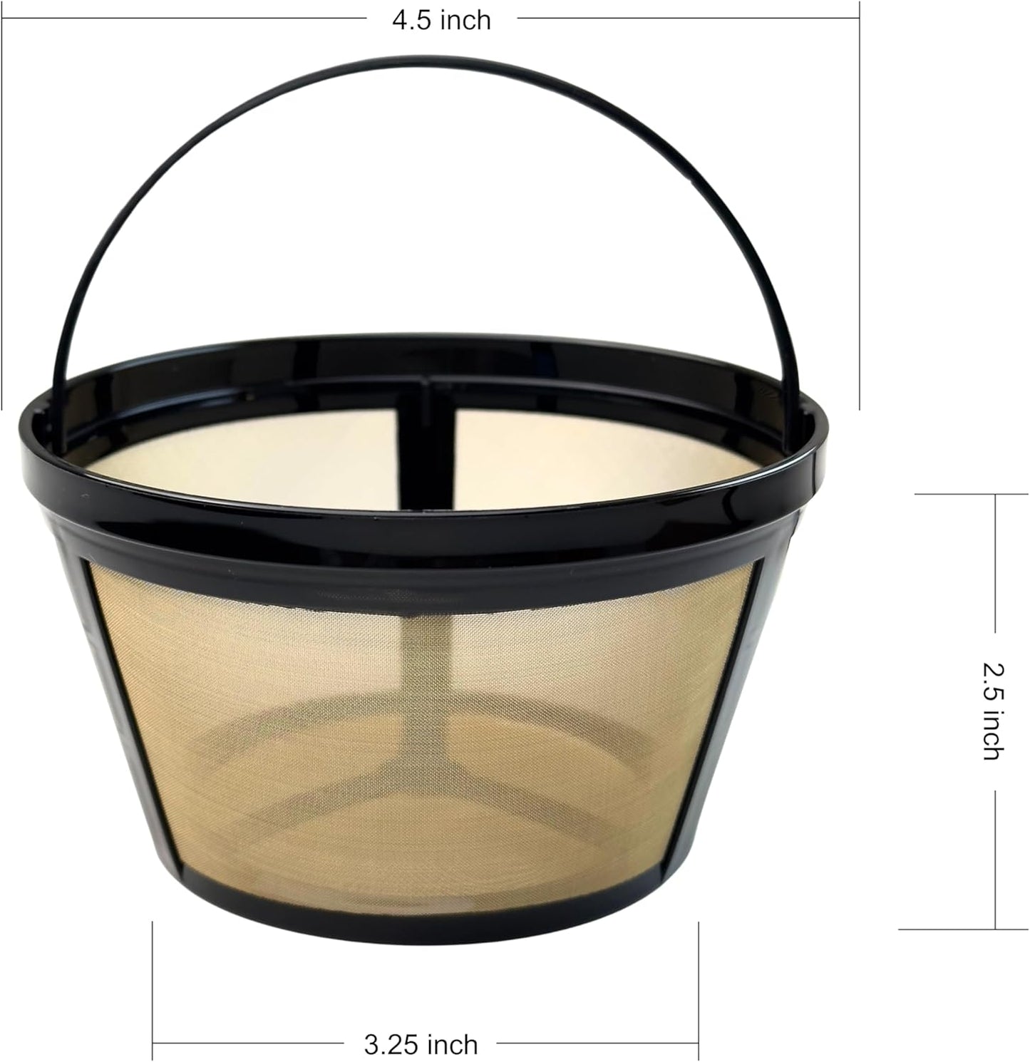 Reusable Coffee Filter, Eco - Friendly, Compatible with Mr. Coffee, Black+Decker, Cuisinart, Hamilton Beach and Other Standard 8-12 Cup Drip Coffee Makers, Replaces Paper, BPA Free (2 Pack)