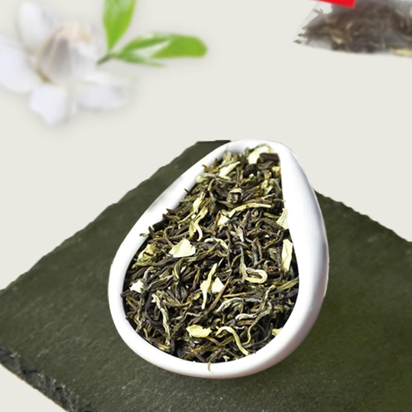 XIEJINJI Jasmine Tea, Premium Jasmine Green Teabags, Fragrant Floral Scent, 3.2g x 40 Count, Low Caffeine, Enjoy Hot or Iced, Eco-Conscious Tea Bags