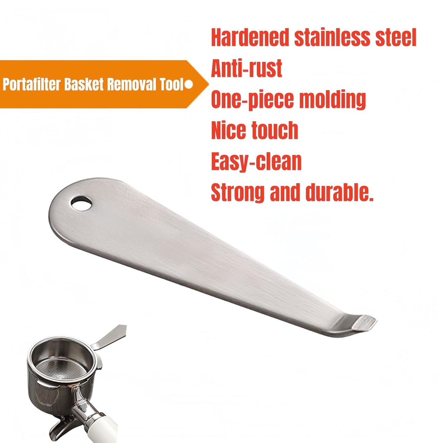 Portafilter Basket Removal Tool Espresso Cleaning Accessories Stainless Steel Coffee Filter Remover Tool
