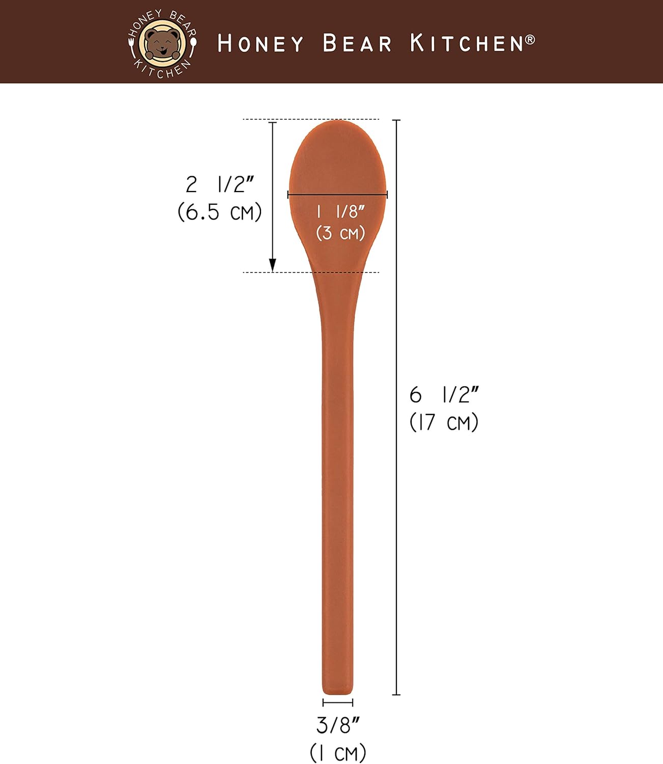 Honey Bear Kitchen Silicone Stirring Spoon (Set of 2, Stone Grey) for Coffee & Tea