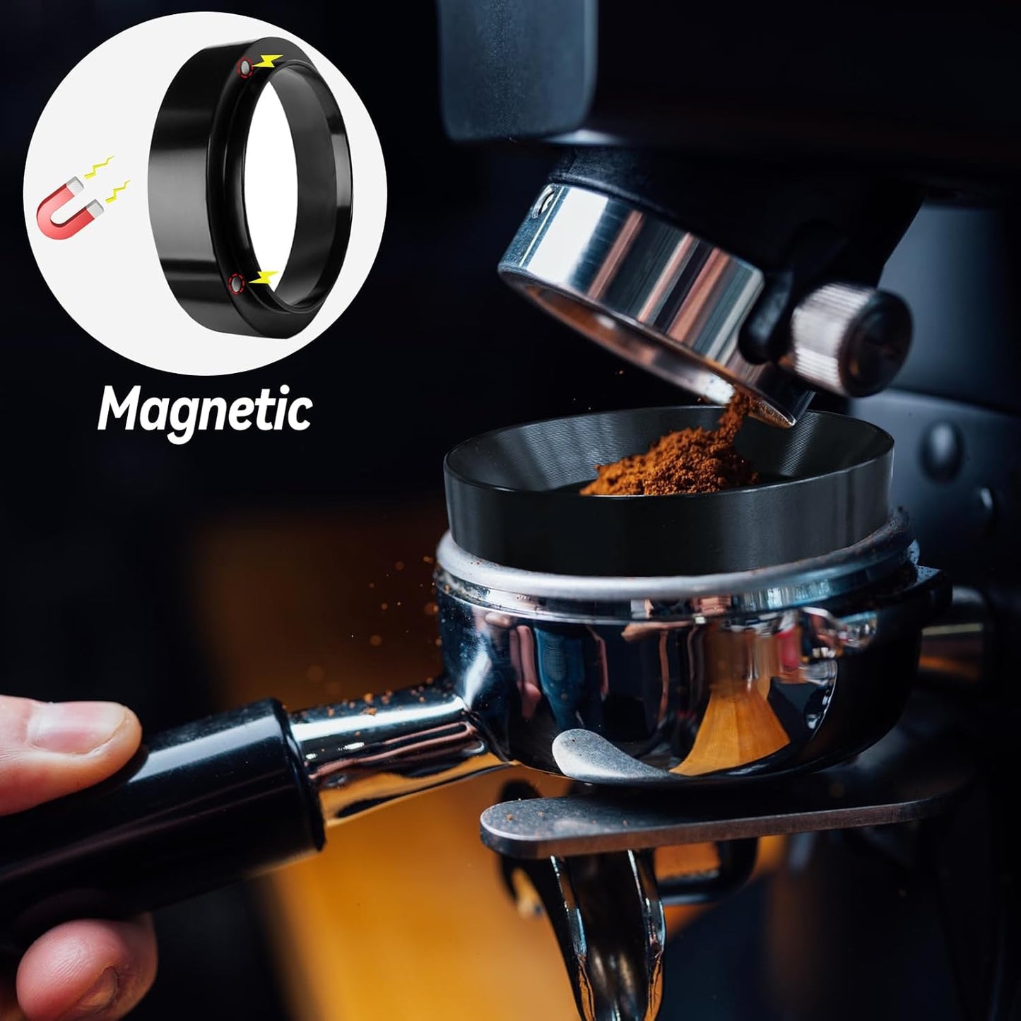 51mm Espresso Accessories Kit, Espresso Tamper Set, 51mm Spring Loaded Calibrated Tamper with WDT Tool, Espresso Dosing Funnel, Tamper Mat, Espresso Machine Accessories Kit for Barista