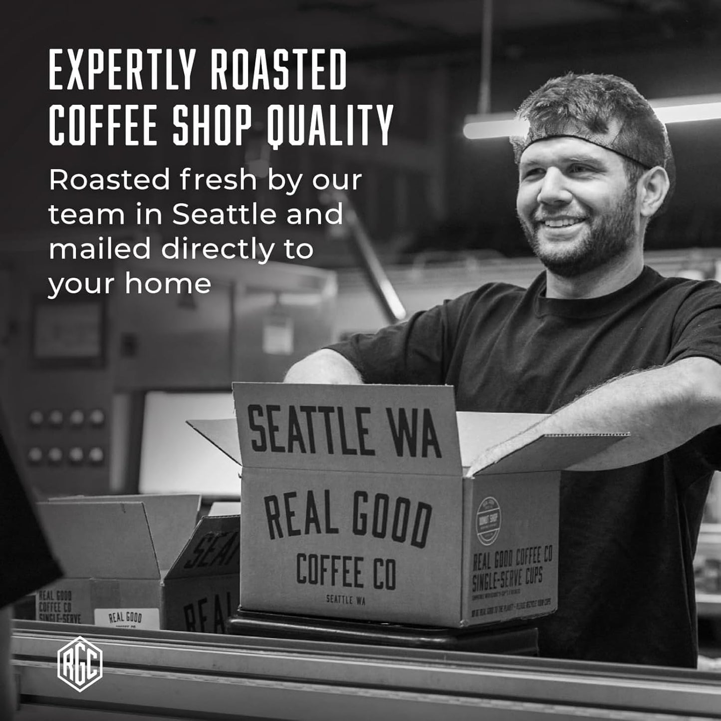 Real Good Coffee Company - Whole Bean Coffee - Organic Single Origin: Peru Medium Roast Coffee Beans - 2 Pound Bag - 100% Whole Arabica Beans - Grind at Home, Brew How You Like