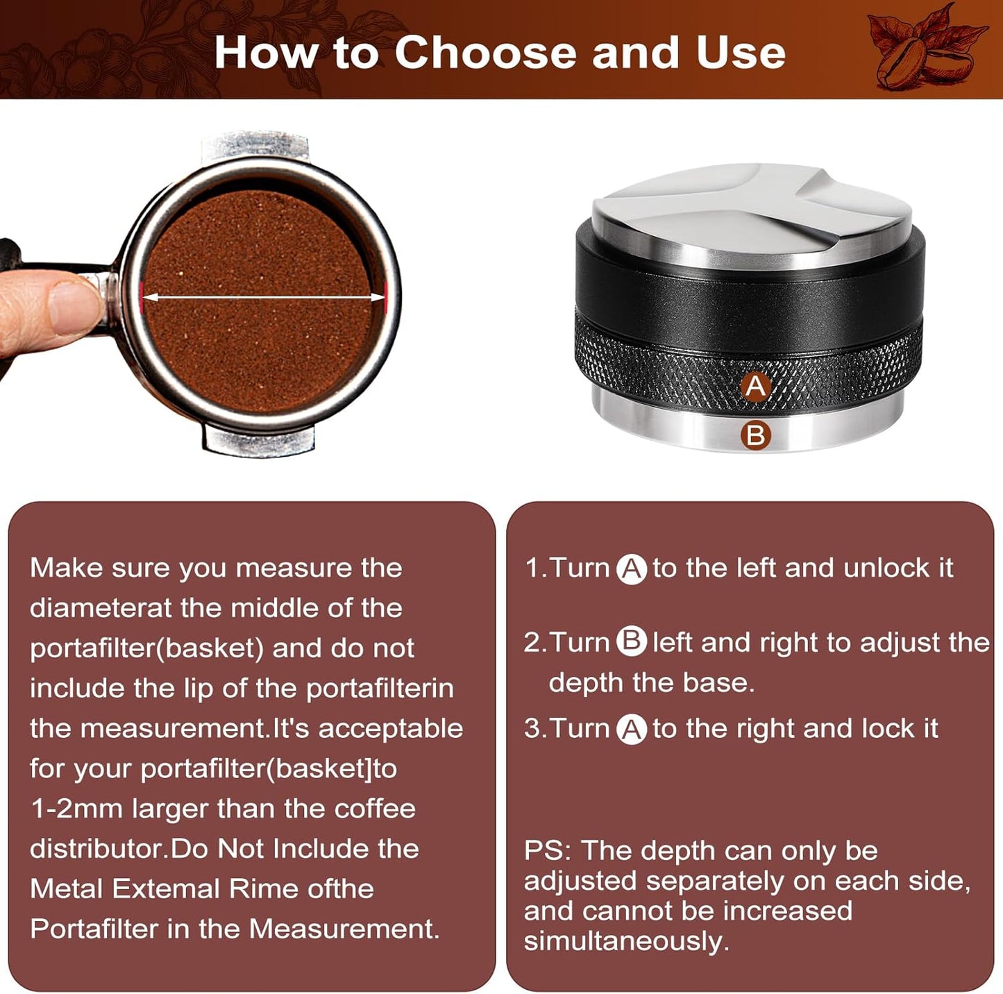 Espresso Accessories Kit 53mm, Coffee Distributor and Tamper Leveler, 316 Stainless WDT Tool with Magnetic Stand, Puck Scree and Dosing Funnel Set Fits Espresso Machine Press and 54mm Portafilters