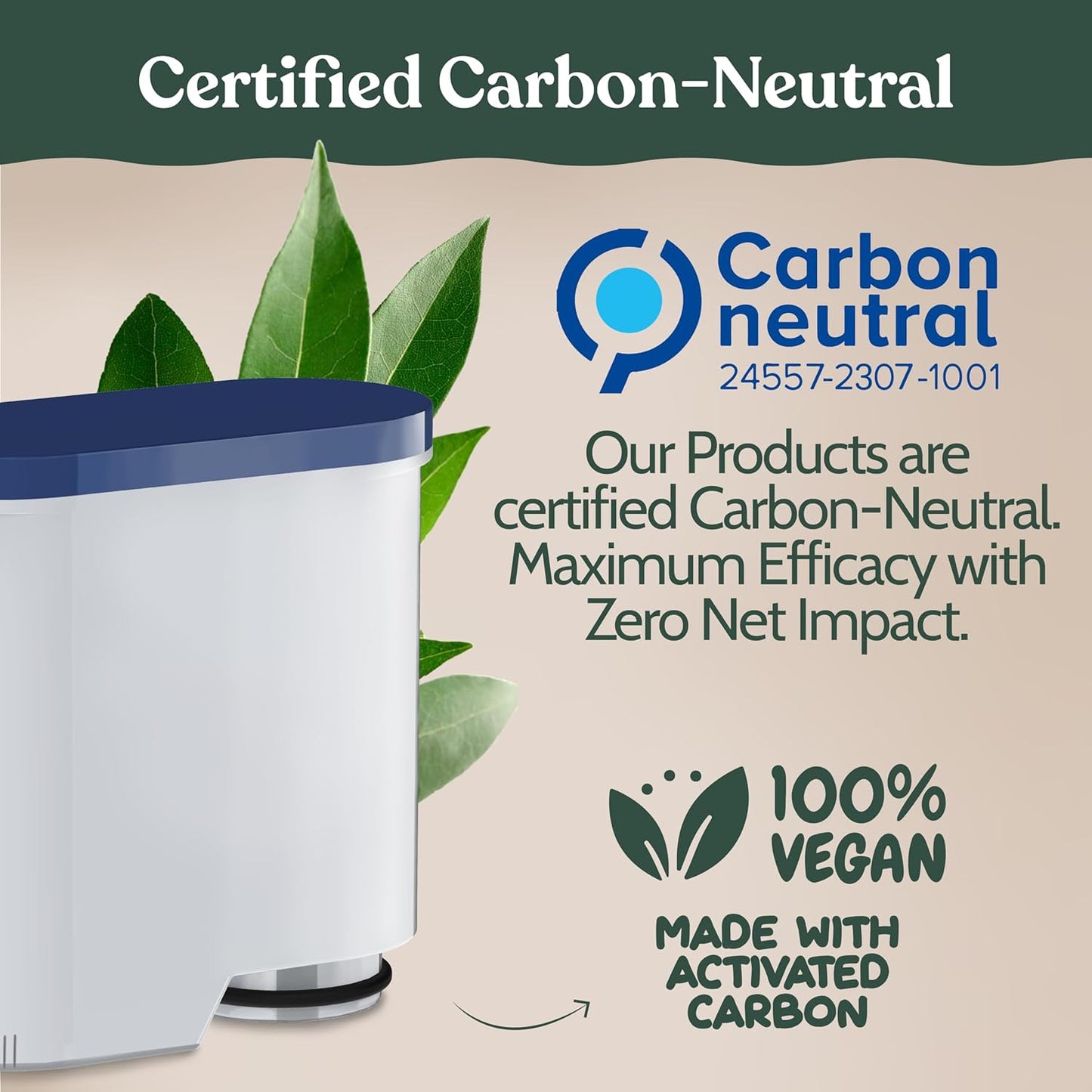 Roobi Philips Compatible Water Filters. Specially Designed for Saeco Coffee Machines, Carbon Neutral Aqua Clean Water Filters. 2 Pack, 6 Months Supply