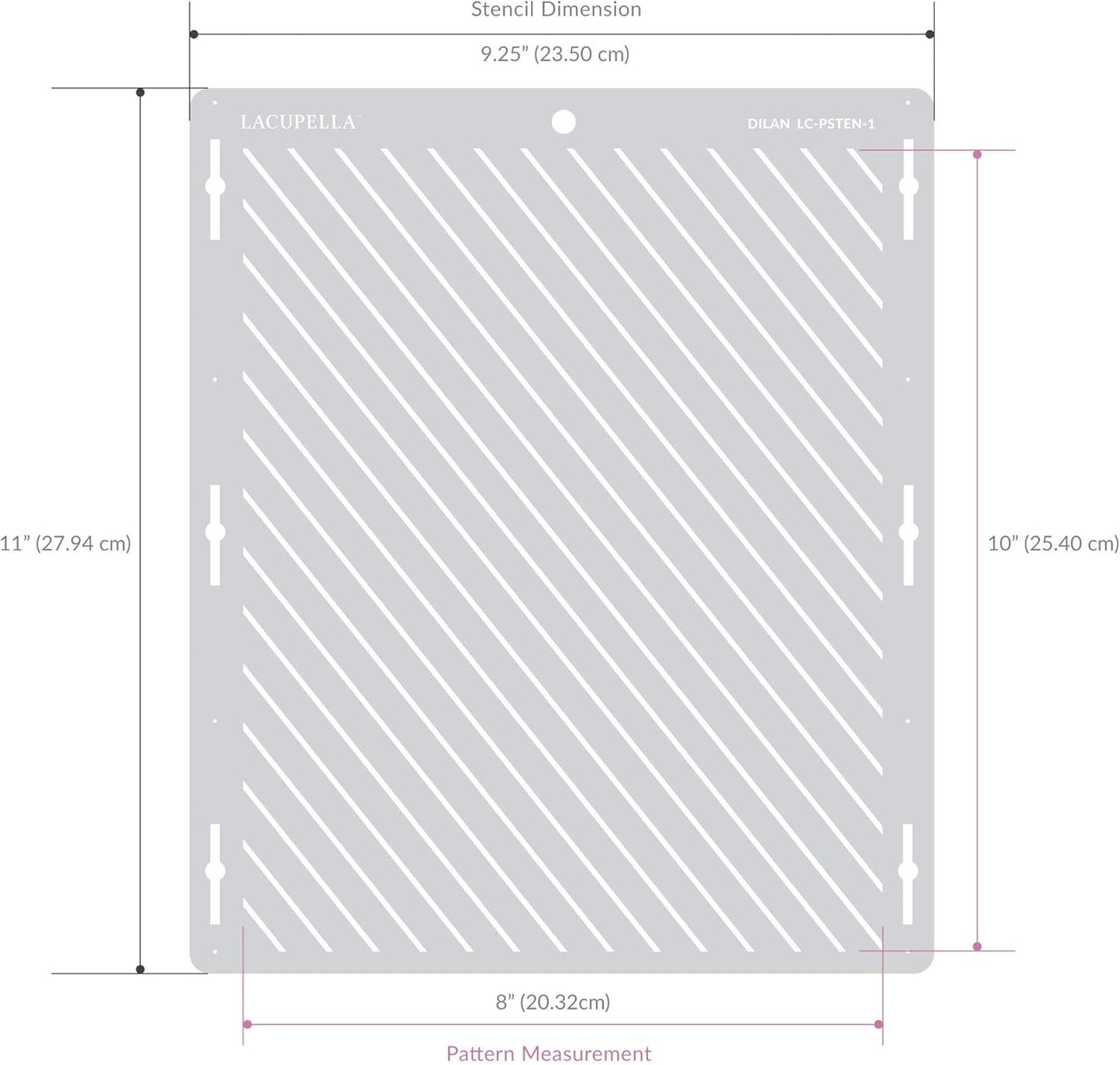 Cake Stencil - Seamless Delicate Pattern for Decorating Tall Double Barrel Cake to Use with Buttercream, Royal Icing, Ganache, Paint, Airbrush (Claris)