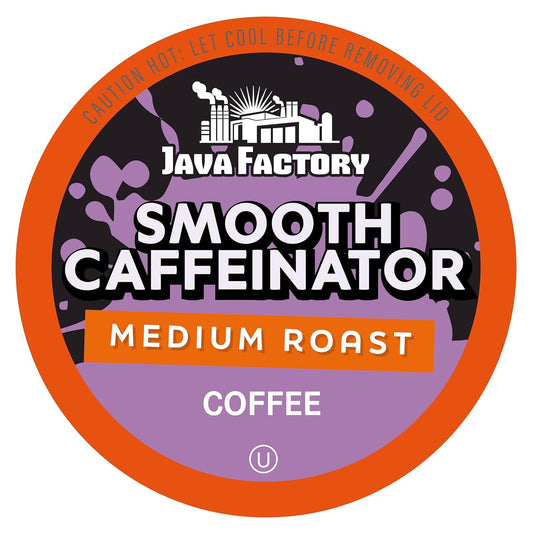 Java Factory Coffee Pods Medium Roast Coffee for Keurig K Cup Brewers, Smooth Caffeinator, 40 Count