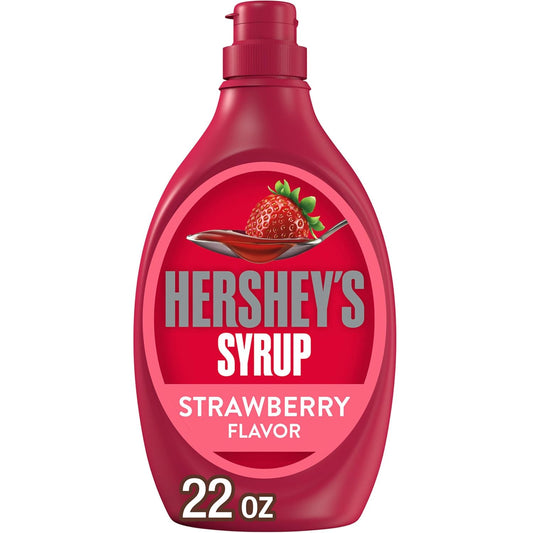 HERSHEY'S Strawberry Flavored Syrup Bottle, 22 oz