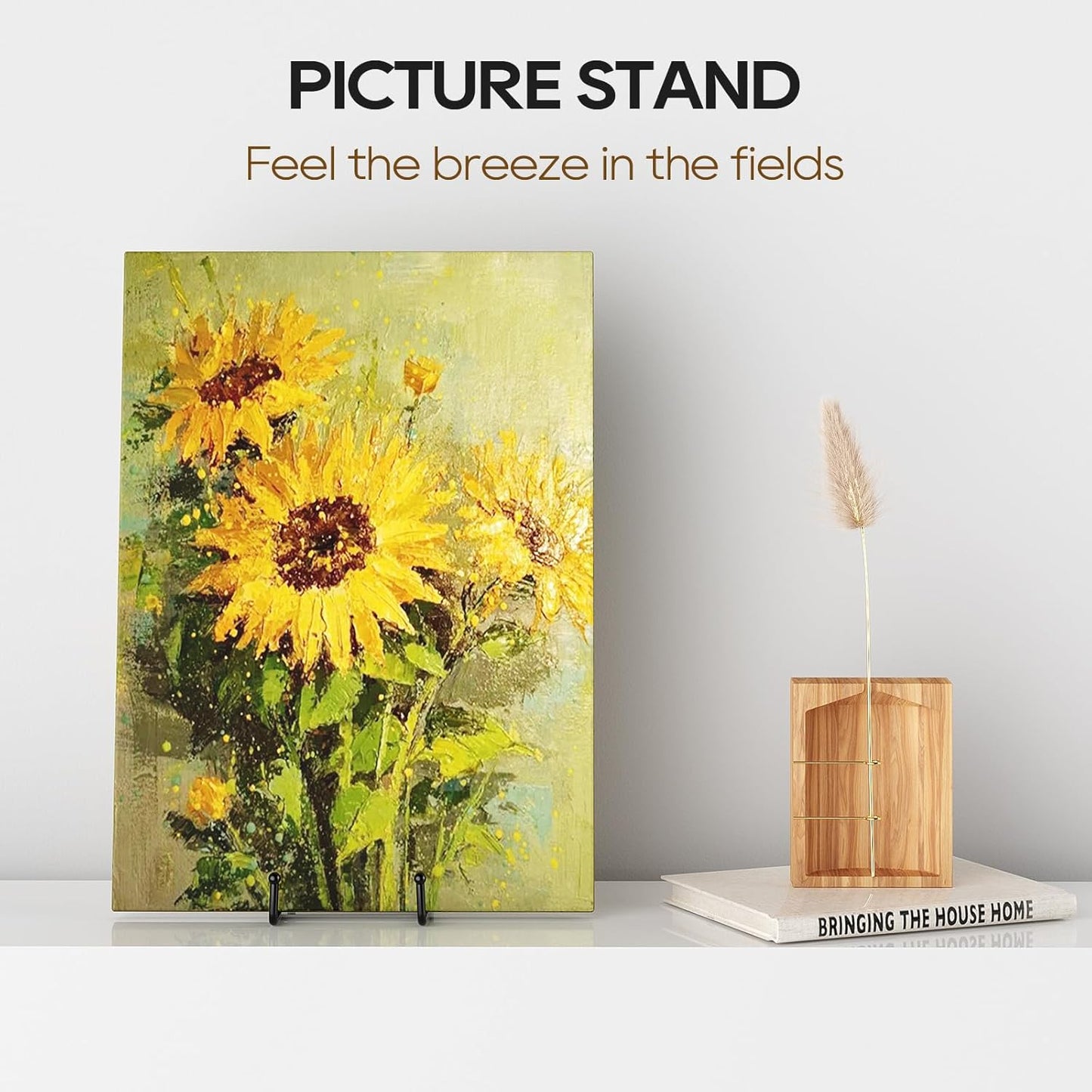 HONGYUTAI 3 Pack 10 Inch Plate Stands for Display Picture - Vinyl Table Top Display, Decorative Metal Frame Holders for Book , Photo and Platter, Tabletop Art, Black 3 Packs