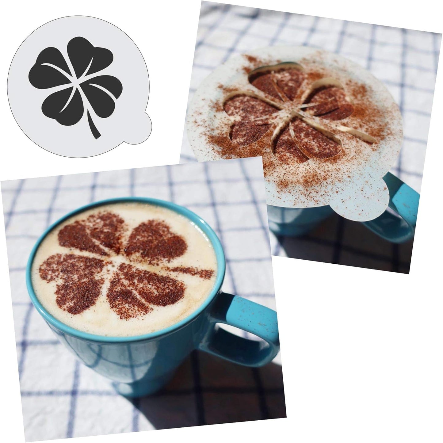 Stencil Stop Custom Coffee Stencil - Customizable for Business Logos, Faces, Images - 14 Mil Mylar Plastic (3.5 x 3.5 inches - 5 Pack)