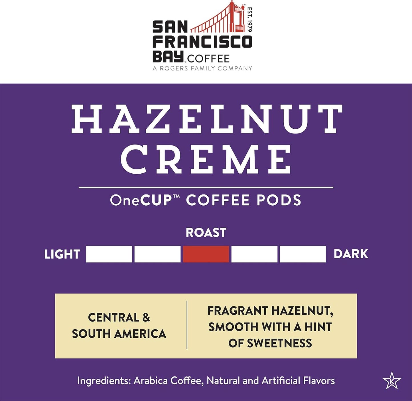San Francisco Bay Compostable Coffee Pods - Hazelnut Crème (80 Ct) K Cup Compatible including Keurig 2.0, Flavored, Medium Roast