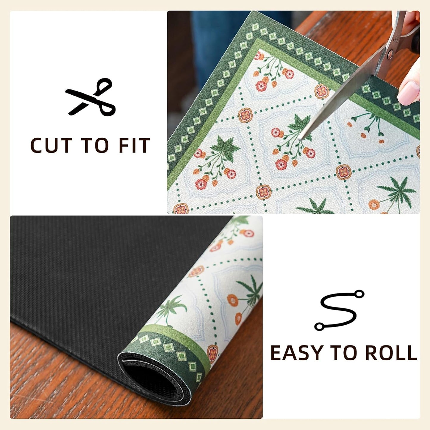 Dish Drying Mat, Diatomaceous Earth Soft Coffee Mat, Absorbent Silicone Dish Drying Mat for Kitchen Counter or Sink for Kitchen Bathroom Coffee Bar (Green, 12 x 16 Inches)