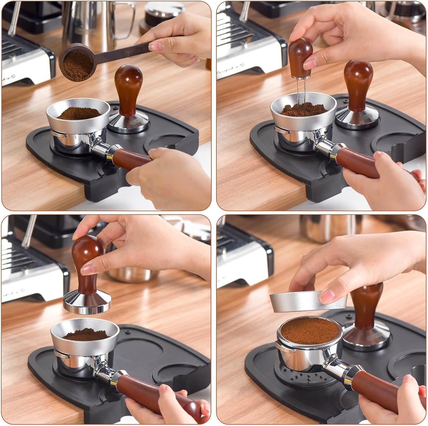 58mm Portafilter Funnel with Magnetic, Lightweight Aluminum Espresso Funnel for 58mm Portafilter