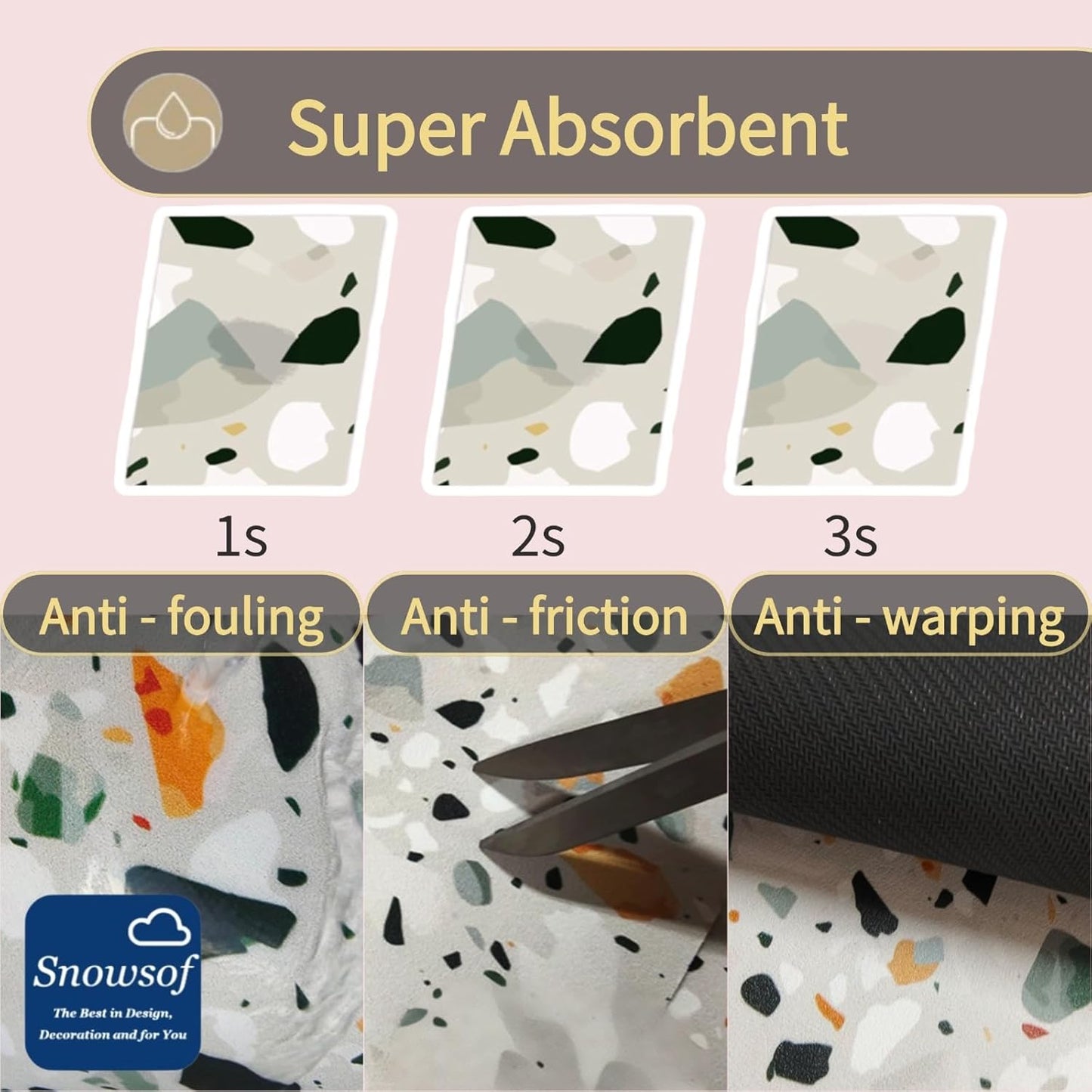 Dish Drying Mat - Absorbent Countertop Mat for Coffee Maker, Expresso Machine, Kitchen Use (04,20''×32'')