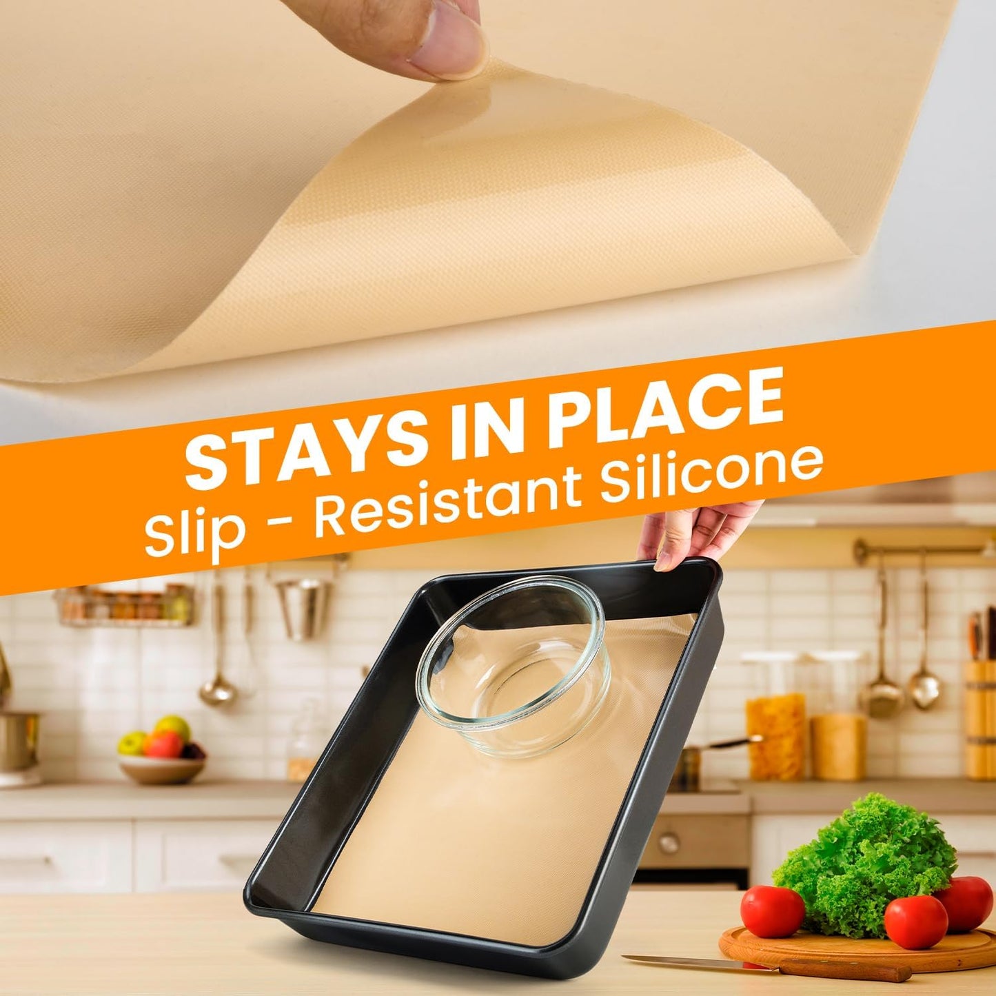 Silicone Baking Mat Roll- Non Stick Best German SIlicone- Heat Resistant Silicone Pastry Mat for Dough Rolling, Non-slip Countertop Protector Mat, Freeze Dryer Mat for Making Cookie Pie Bread Pizza