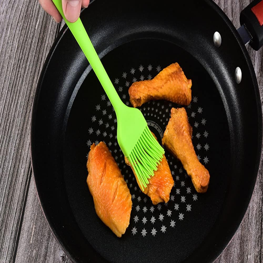 Silicone brush, Oil Brush for BBQ Kitchen Cooking Baking and Grilling(3 PCS,Rose Red)