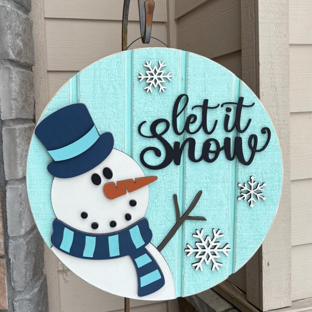 Large Christmas Stencils 12” Christmas Stencil for Painting on Wood Holiday Stencils for Crafts Reusable Merry Christmas Drawing Templates for Door Hanger Porch Wreath Doormat Decor