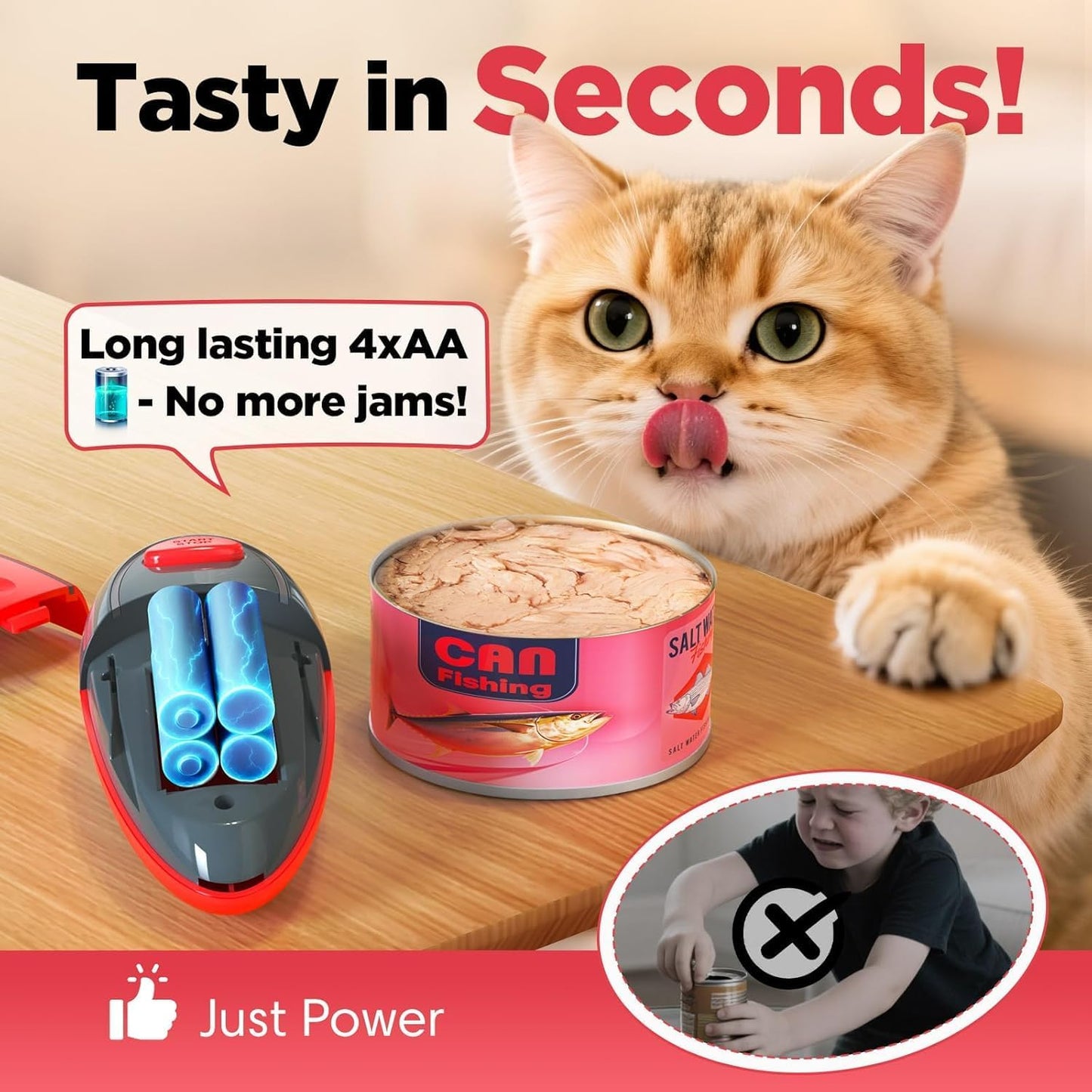 One Touch Electric Can Opener Open Almost Can with Smooth Edge, Electric Can Openers for Kitchen Food-Safe Magnetic Catches Cover, Electric Can Opener for Seniors, Arthritis and Chef