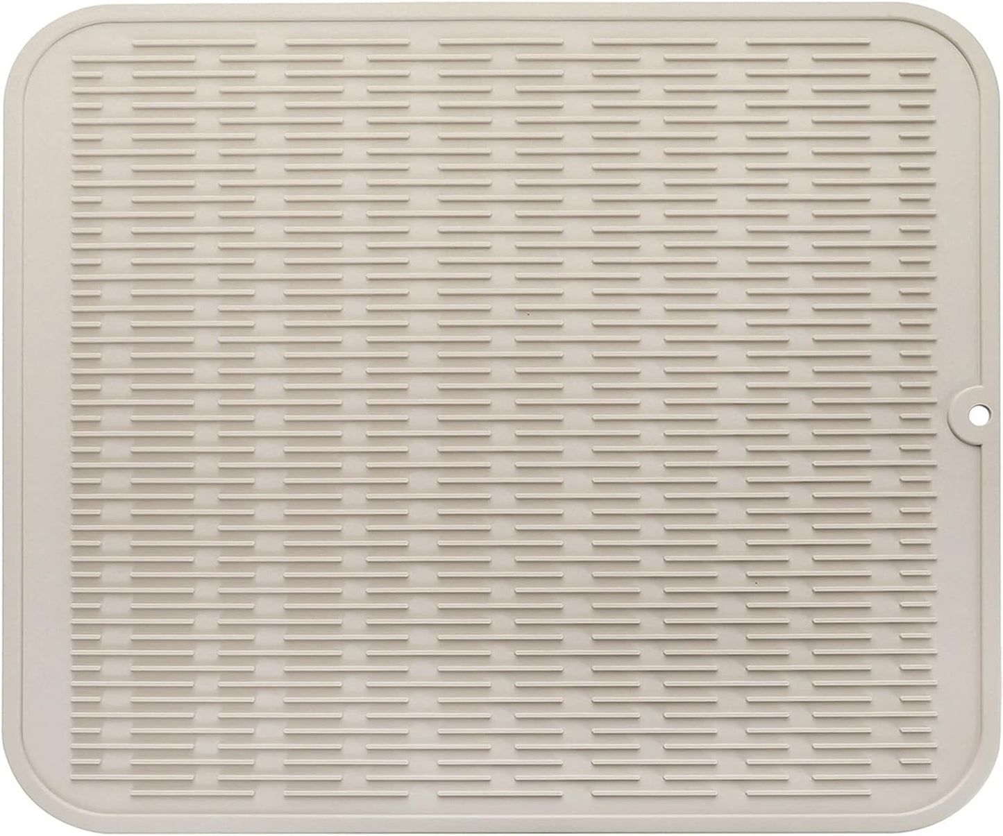 Silicone Dish Drying Mat for Multiple Usage,Easy clean,Eco-friendly,Heat-resistant Silicone Mat for Kitchen Counter or Sink,Refrigerator or Drawer Liner Tapioca 2XL 24 inches x 18 inches