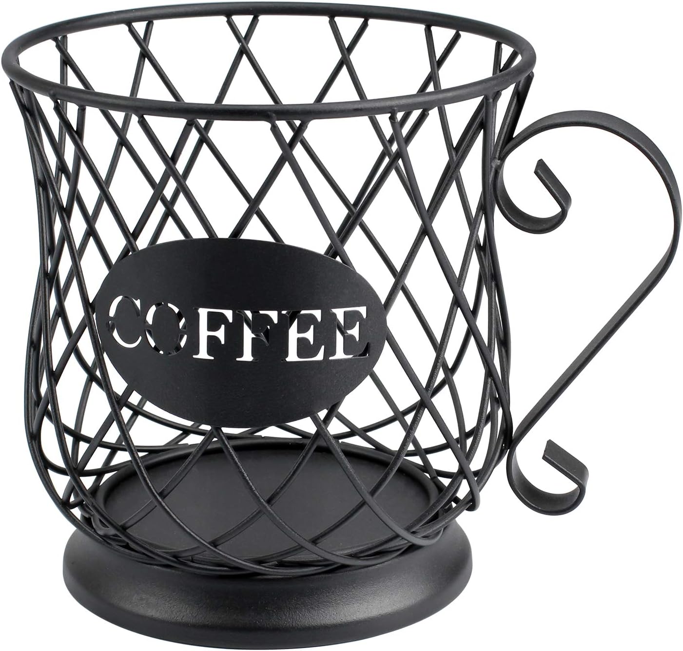 TreeLen K Cup Holder Coffee Pod Holders for 35 Kcups Keurig Storage Organizer Coffee Bar Accessories for Counter - Matte Black