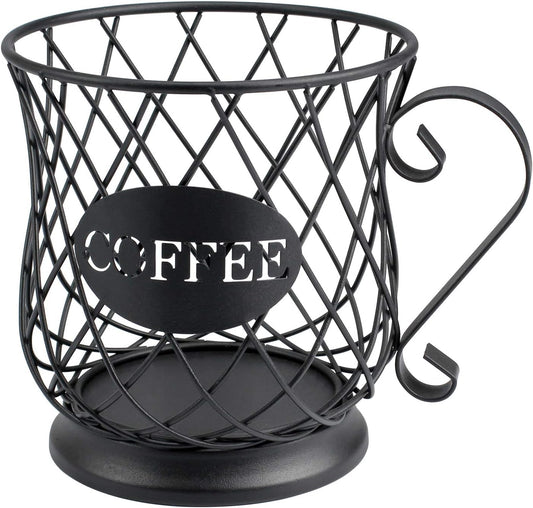 TreeLen K Cup Holder Coffee Pod Holders for 35 Kcups Keurig Storage Organizer Coffee Bar Accessories for Counter - Matte Black