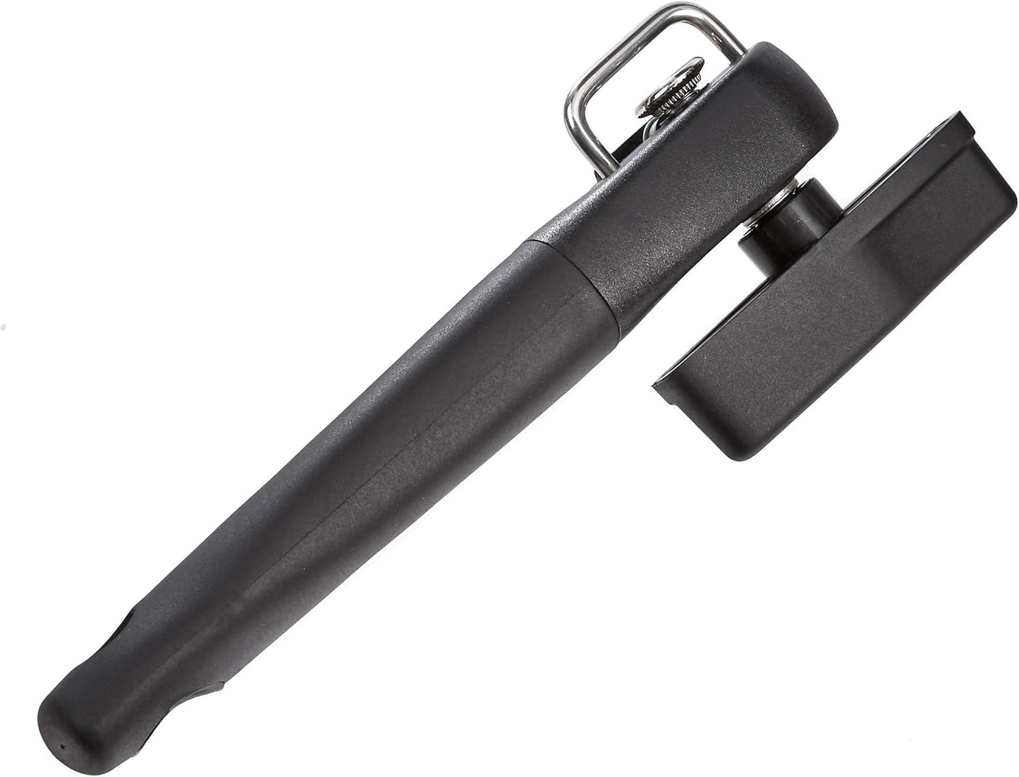 Amazon Basics Manual Can Opener, Hand Held, Black Soft Grip Single Handle, Large