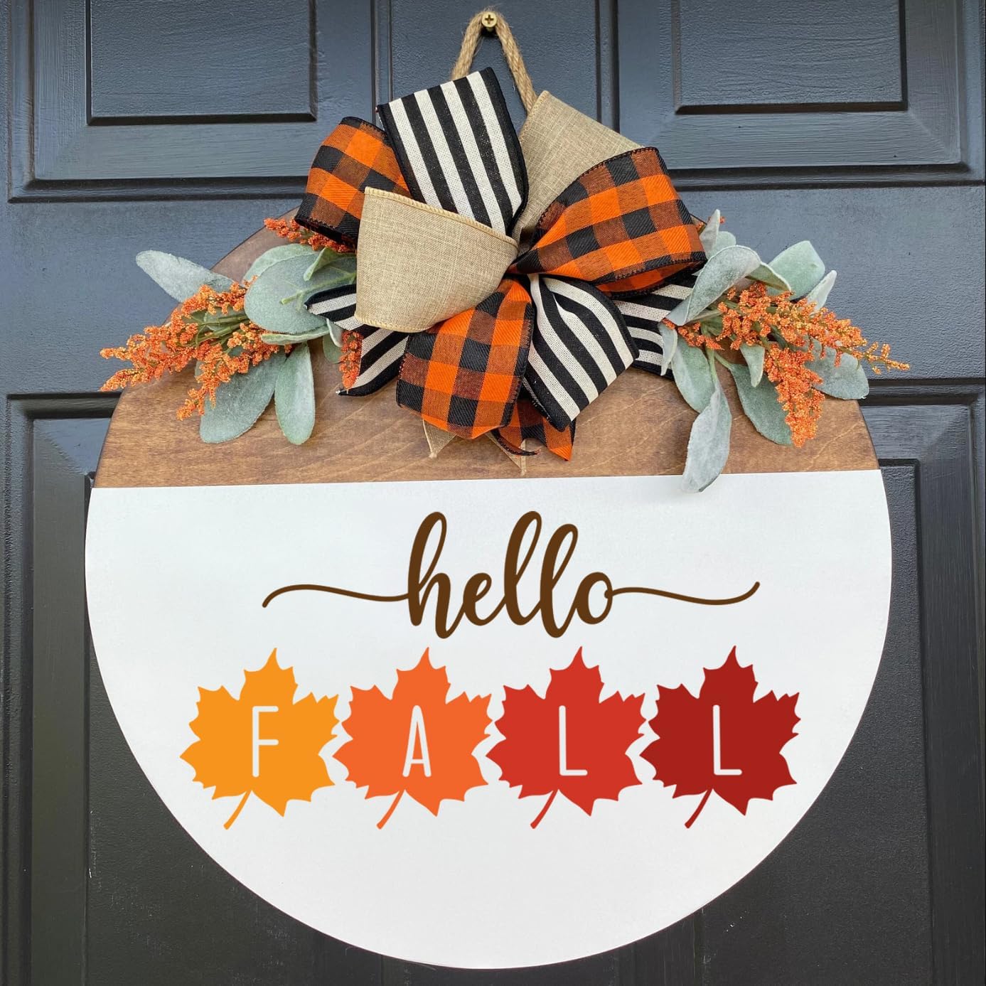 Fall Stencils Hello Fall Doormat Stencils for Painting on Wood Door Mats Fabrics Porch Hanger