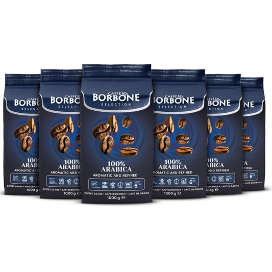 Caffè Borbone Whole Bean Coffee, 100% Arabica, Medium Espresso Roast - Freshly Roasted and Packaged in Italy - 2.2 Pound (Pack of 6)