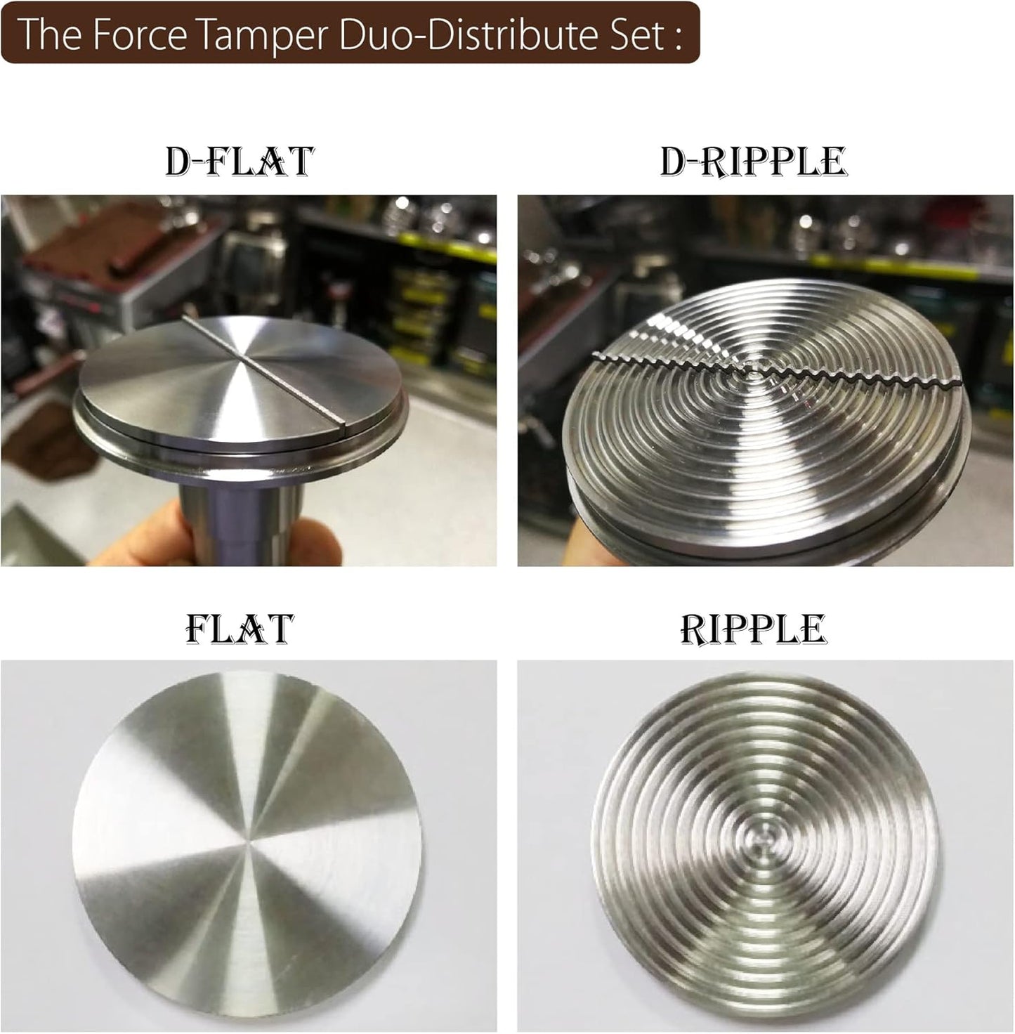The Force Tamper Automatic Impact Coffee Tamper Adjustable Const Pressure and Autoleveling Duo-Distribute Set New (Ball, 54.00mm)