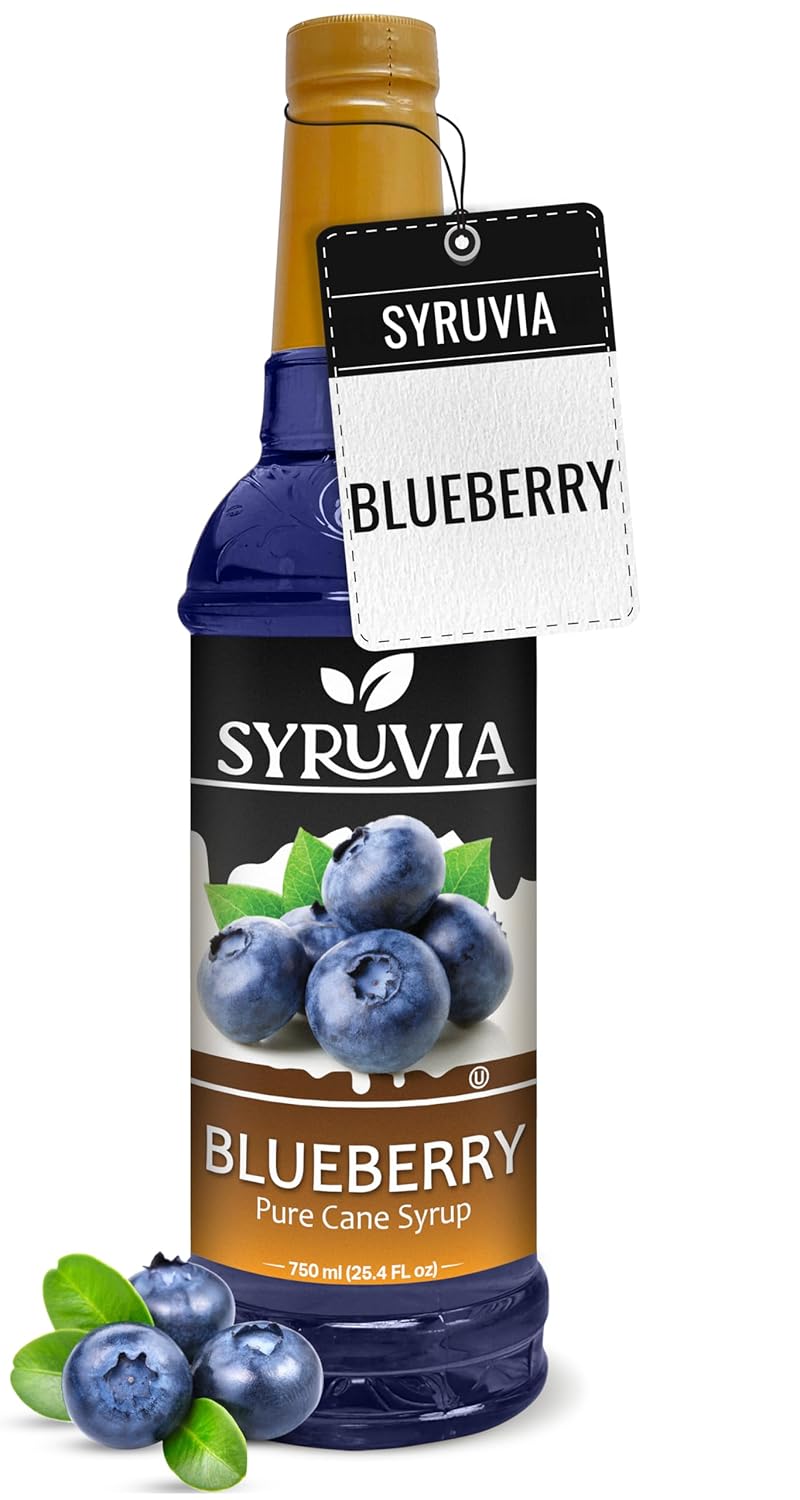 Syruvia Blueberry Syrup For Drinks 25.4 Ounces Blueberry Flavoring Syrup