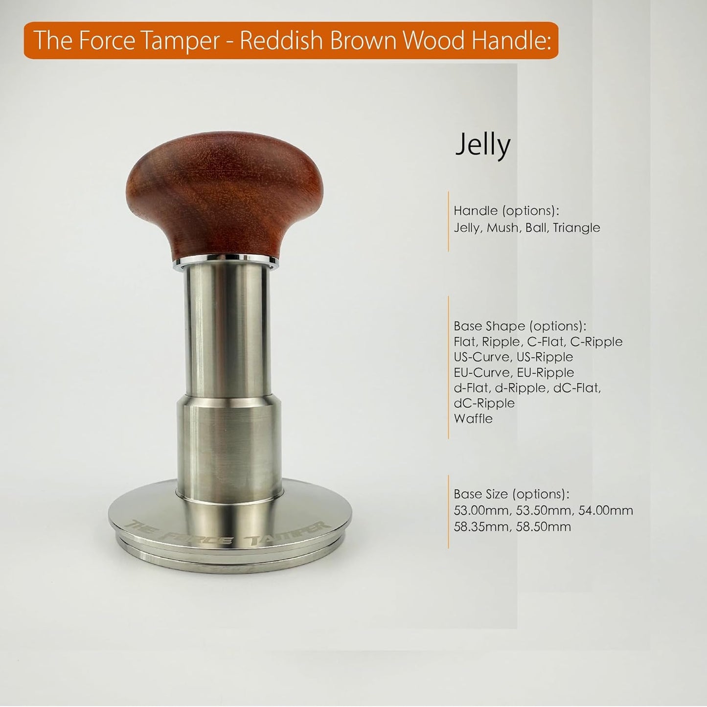 The Force Tamper Automatic Impact Coffee Tamper Standard Set (Jelly,53.00mm