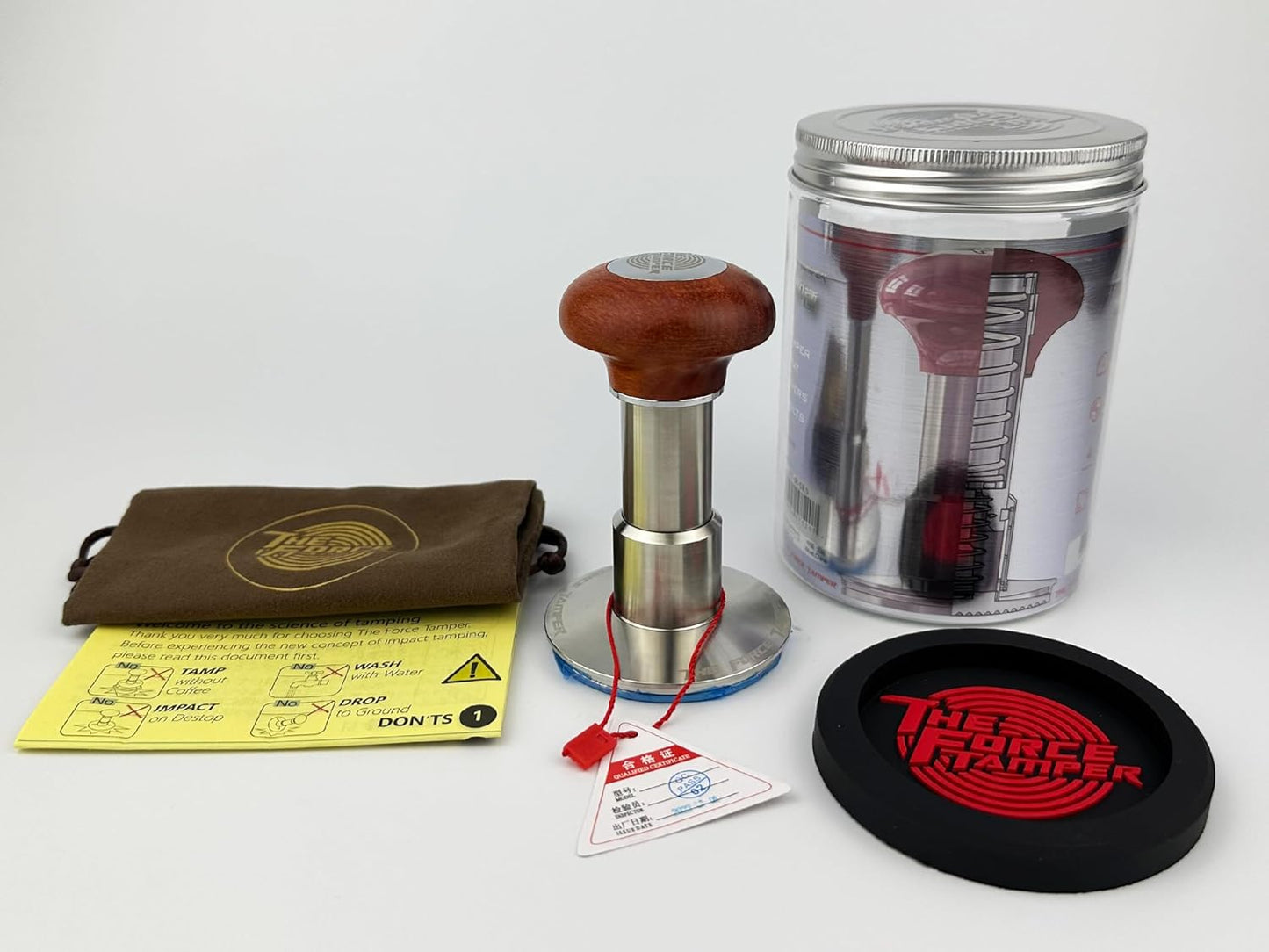 The Force Tamper Automatic Impact Coffee Tamper Adjustable Const Pressure and Autoleveling Standard Set Pro