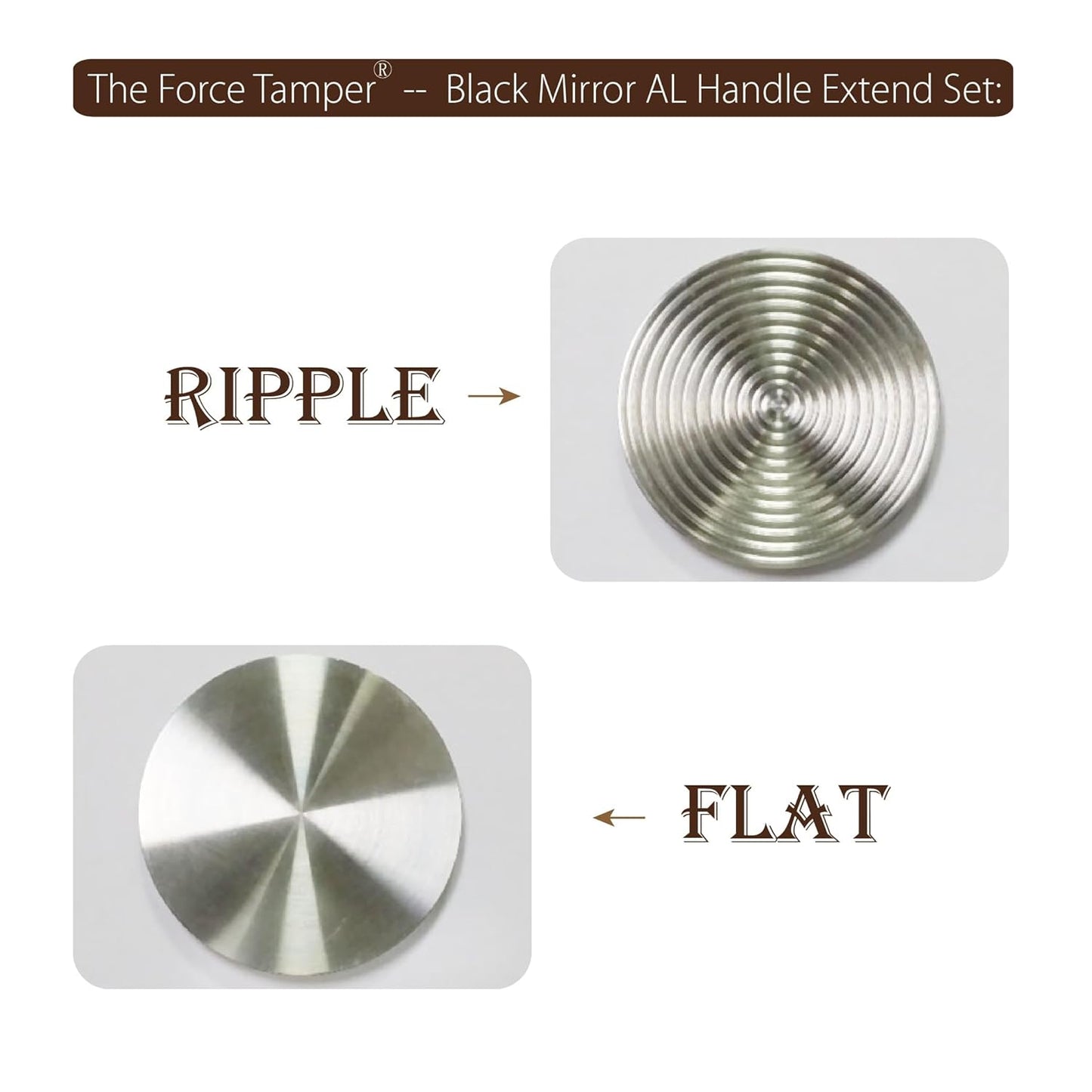 The Force Tamper Automatic Impact Adjustable Constant Pressure and Autoleveling Coffee Tamper Black Mirror Jellyfish AL Handle Set Pro (Extend Set, 54.00mm)
