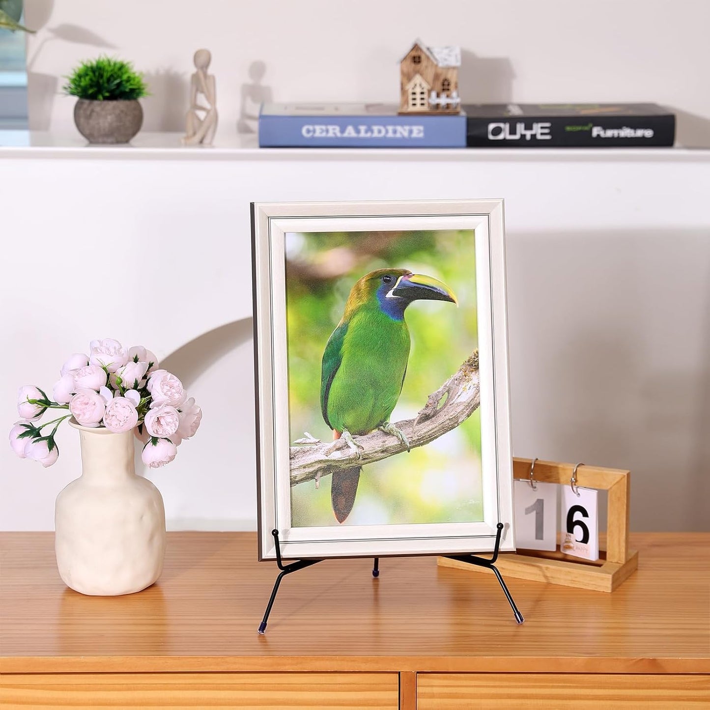 2-Pack Upgraded Anti-Slip Plate Stands for Display, 12 Inch Decorative Iron Plate Holders, Easel, Frame, Book, Card, Plaque, Picture Display Stands