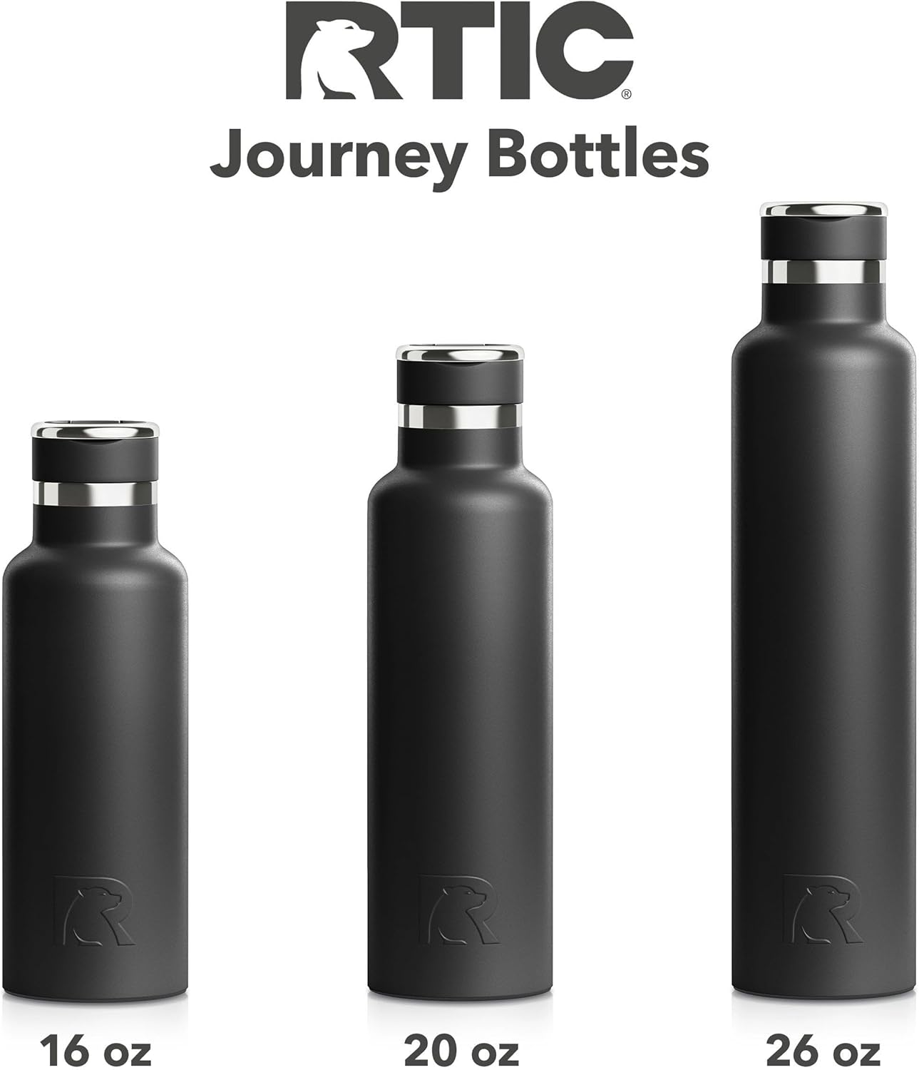 RTIC 26oz Journey Bottle Metal Stainless Steel Vacuum Insulated, BPA Free, Reusable, for Water, Hot and Cold Drinks, Travel, Sports, Camping, Pond Glitter