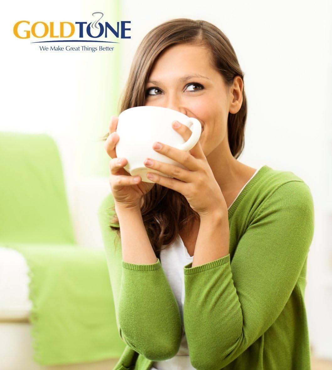 GoldTone #2 Cone Style Pour Over Coffee Dripper, Portable Pour Over Coffee Filter BPA-Free (1-6 Cups) And Scoop