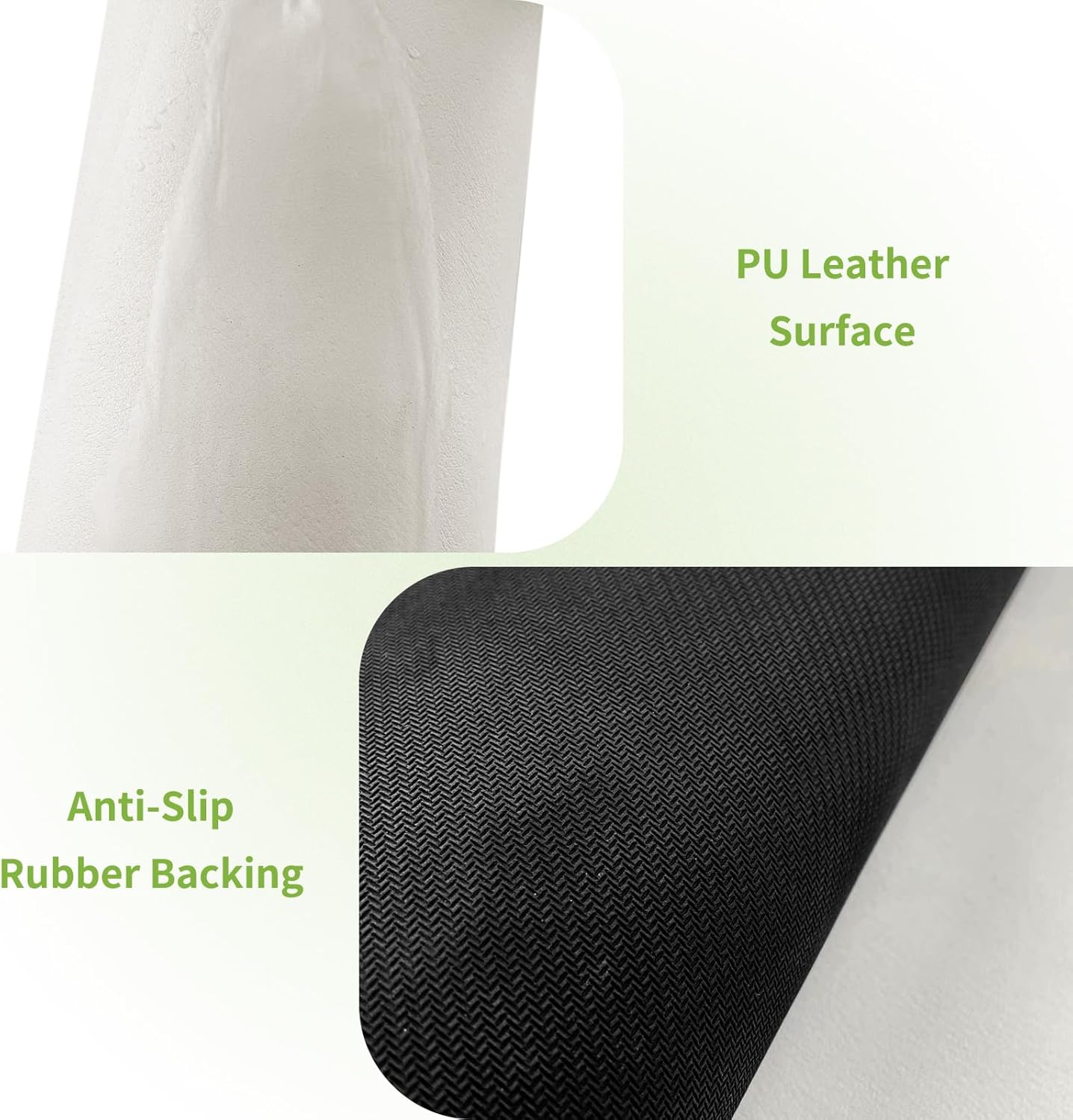 Matace Designer Coffee Bar Mat, Small 12 x 19 Inches, Rubber Backing, Absorbent Coffee Maker Mats for Dish Drying, Kitchen Countertop, Heat Resistant, Solid White