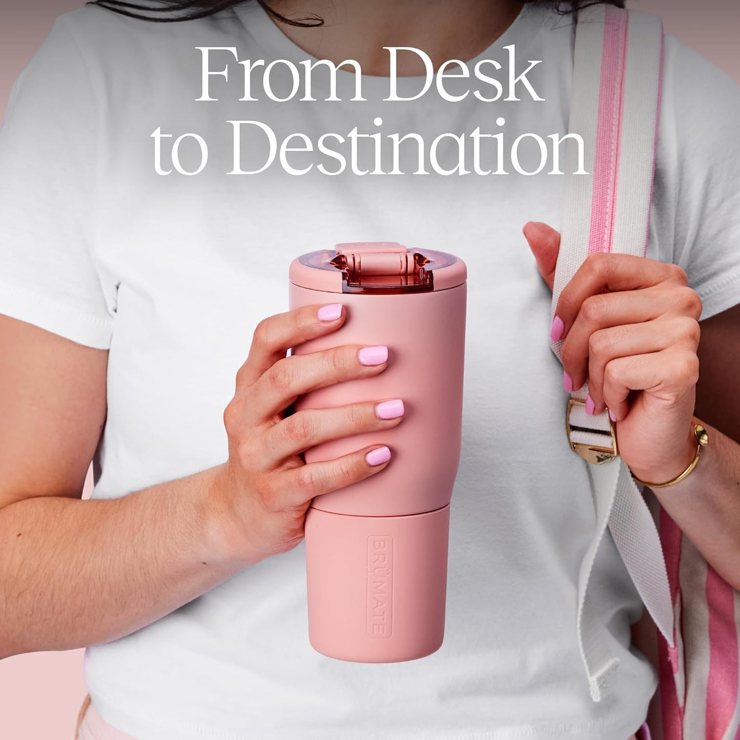 BrüMate Nav 25oz 100% Leak Proof Insulated Travel Tumbler with Magnetic BevLock™ Lid - Double Wall Cup-Holder Friendly Stainless Steel Mug (Sage)