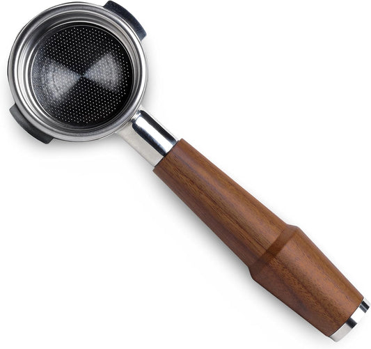 58mm Bottomless Portafilter for E61 Group Head | Professional Barista-Grade Naked Portafilter | Compatible with Rocket, Lelit, Ascaso, Profitec, ECM, Flair 58 & More (Walnut)